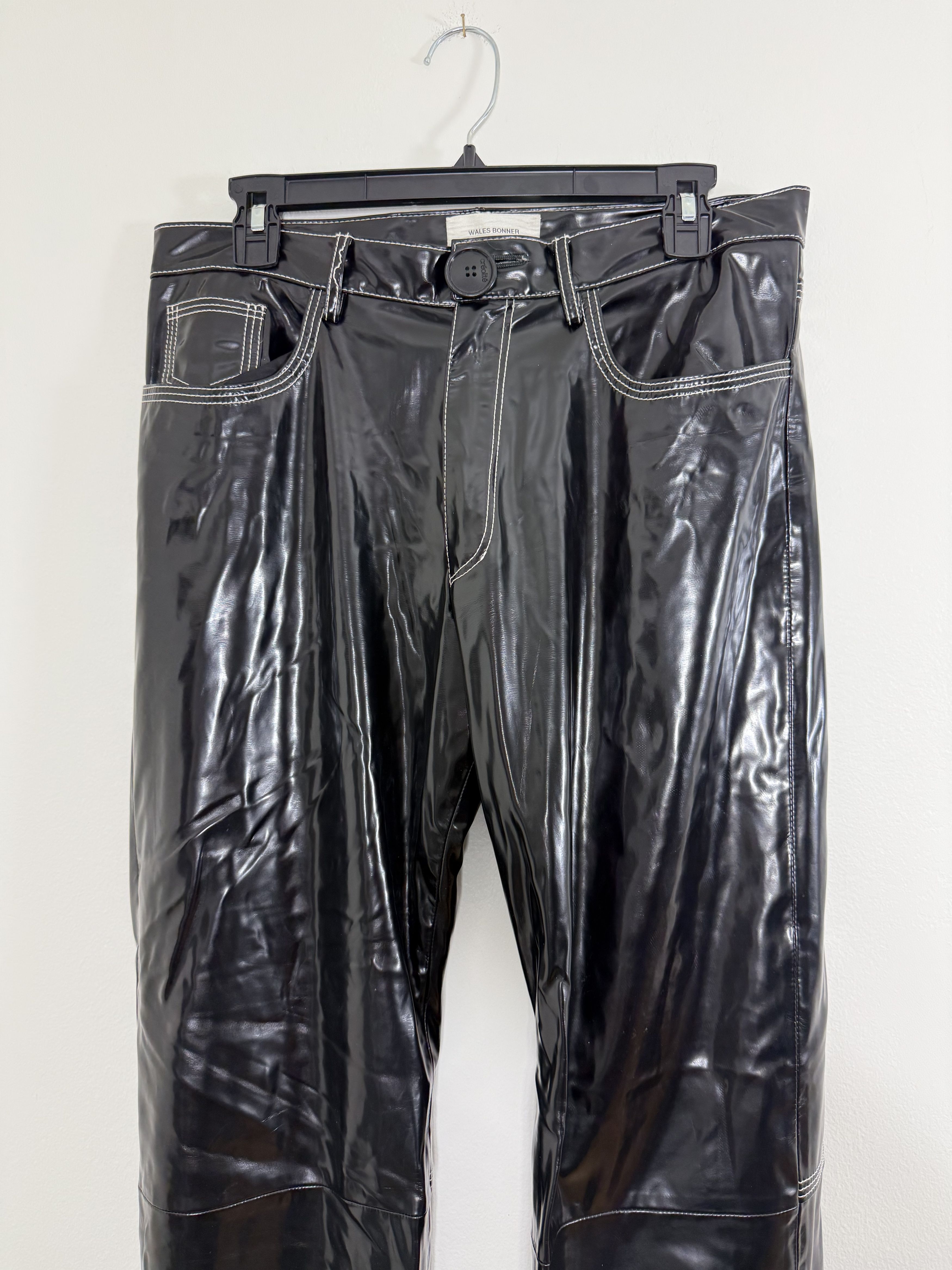 Wales Bonner FW18 Rubberized Turnup Trousers Size US 30 / EU 46 - 4 Thumbnail