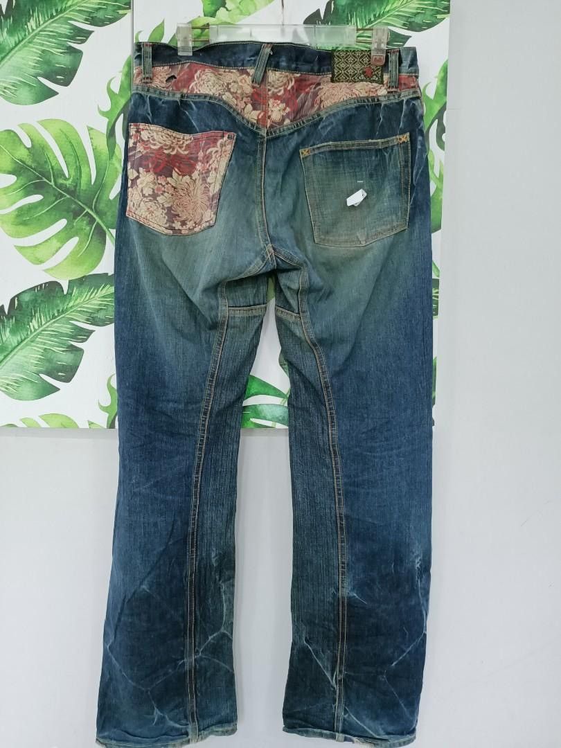 Eternal Eternal Kurashiki Japan Patchwork Distressed Jeans Size US 35 - 5 Thumbnail