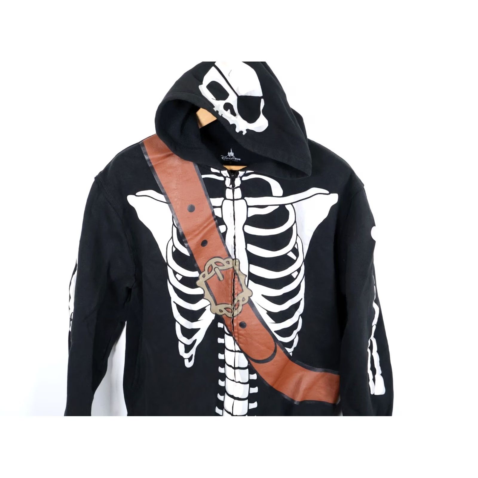 Disney Disney Parks Authentic Pirates Caribbean Skeleton Hoodie Adult Medium Black Zip Sweatshirt Size US M / EU 48-50 / 2 - 4 Thumbnail