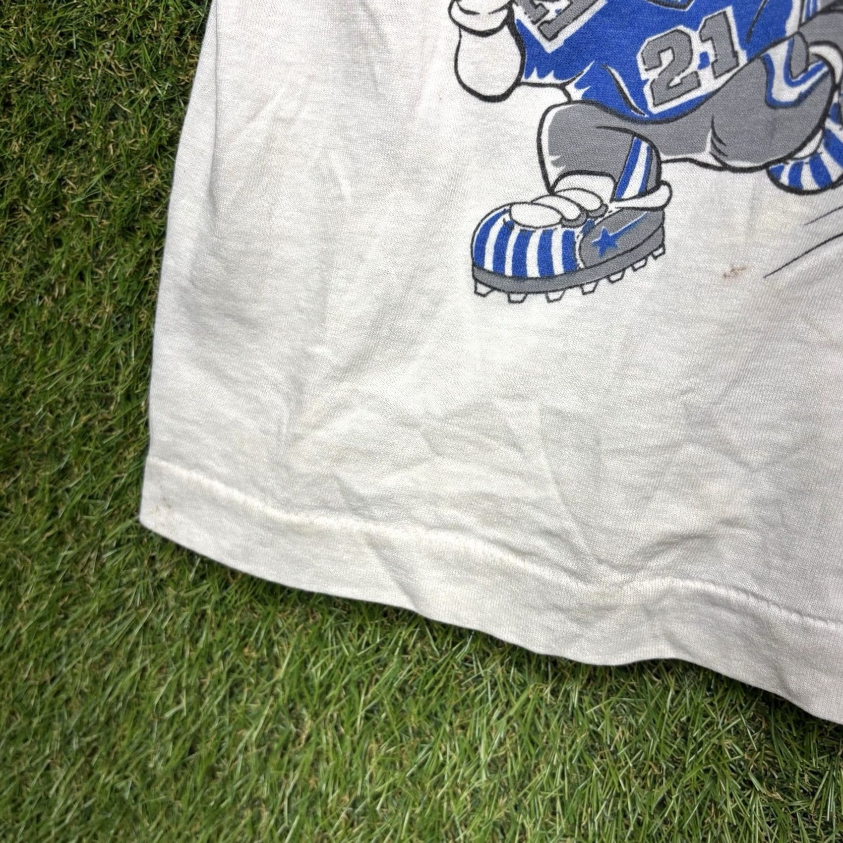 Vintage VINTAGE Betty Boop Dallas Cowboys Shirt Mens Large Single Stitch 1990s Football White Cotton Crew Neck Graphic Print USA 90s Mens Size US L / EU 52-54 / 3 - 6 Thumbnail