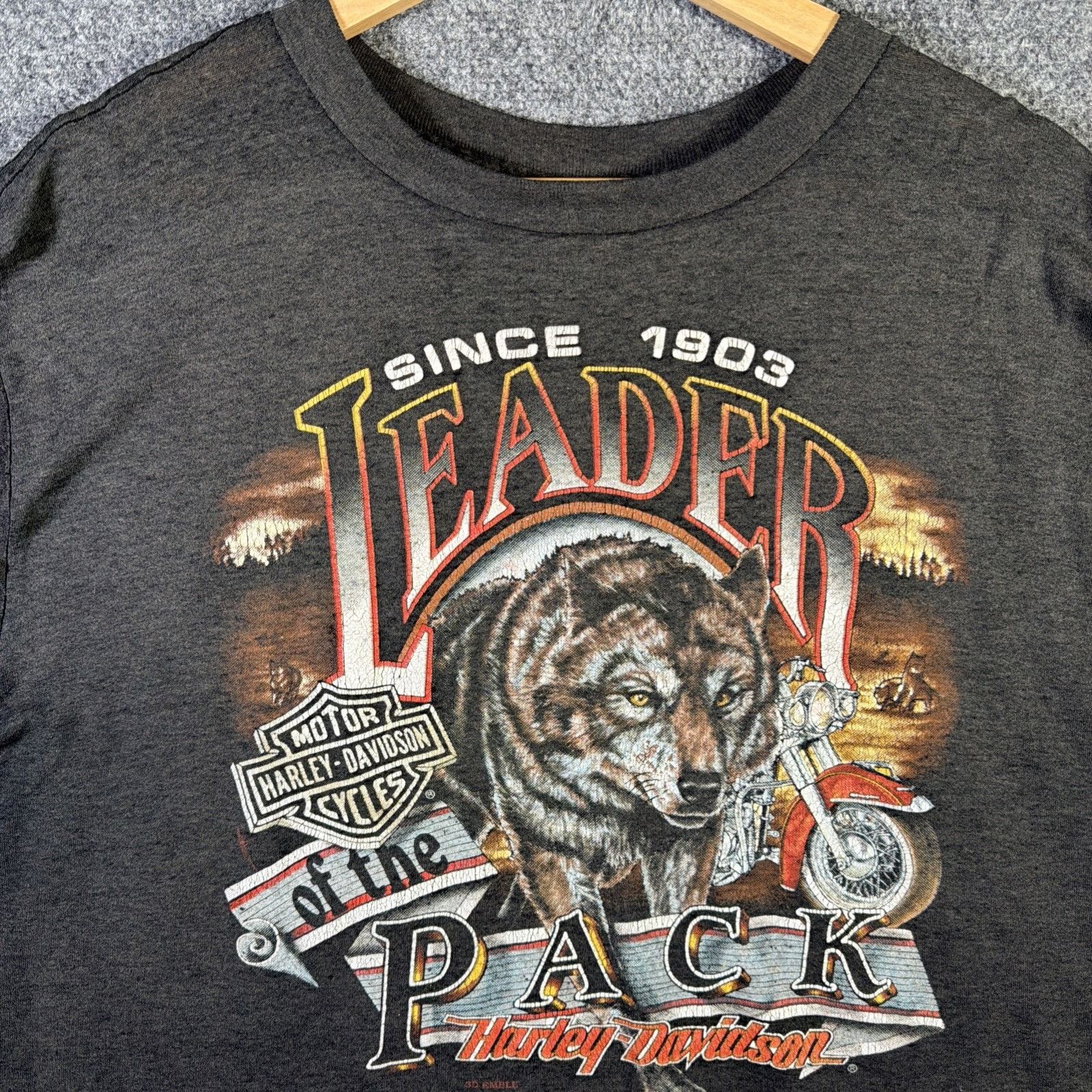 Harley Davidson Vintage Harley Davidson Shirt XL 90s 3D Emblem 1990 Pack Size US XL / EU 56 / 4 - 1 Thumbnail