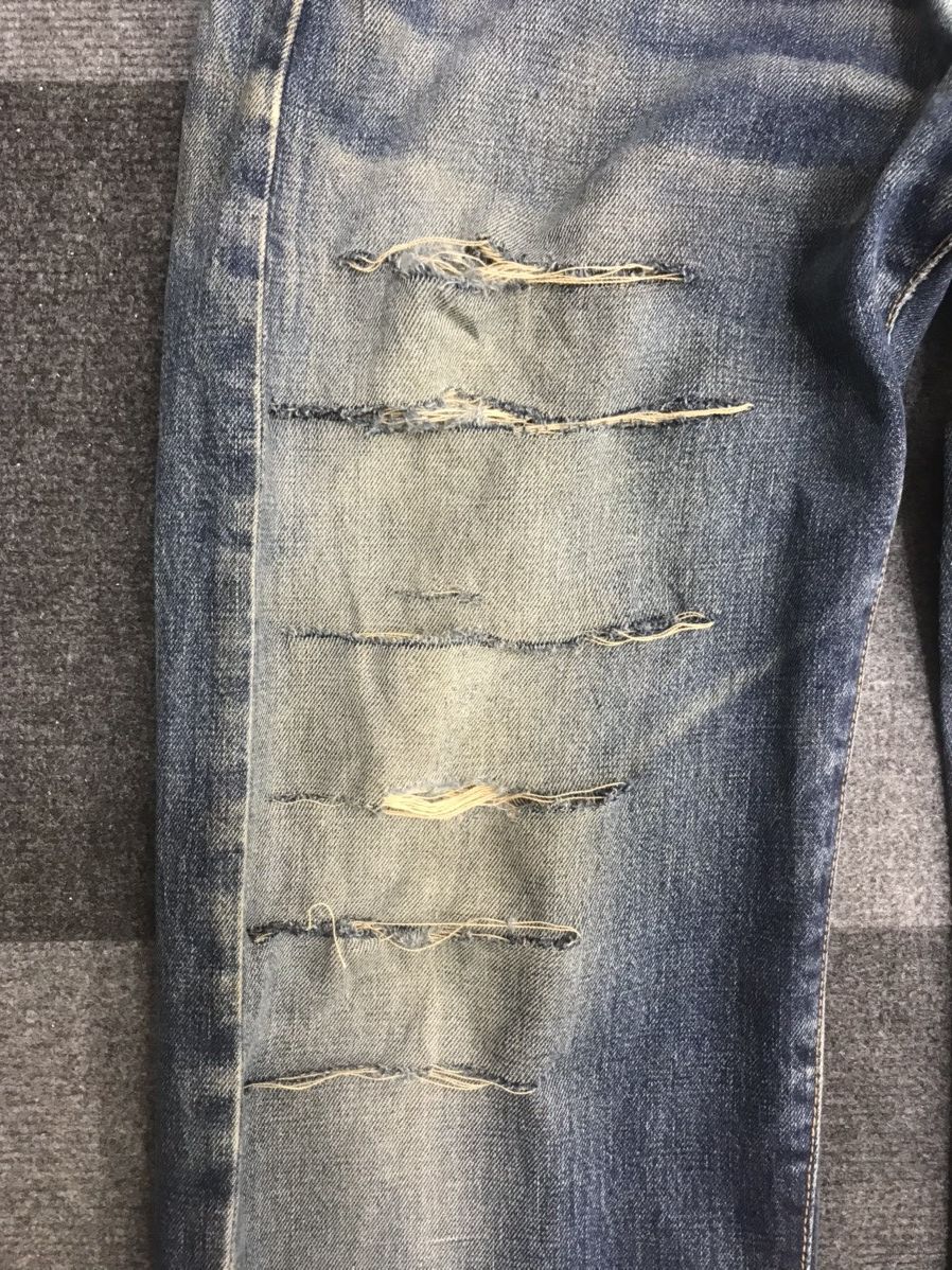 Edwin 💥Insane 90s💥 EDWIN 505x Distressed Mud Wash Selvedge Jeans Size US 31 - 7 Thumbnail