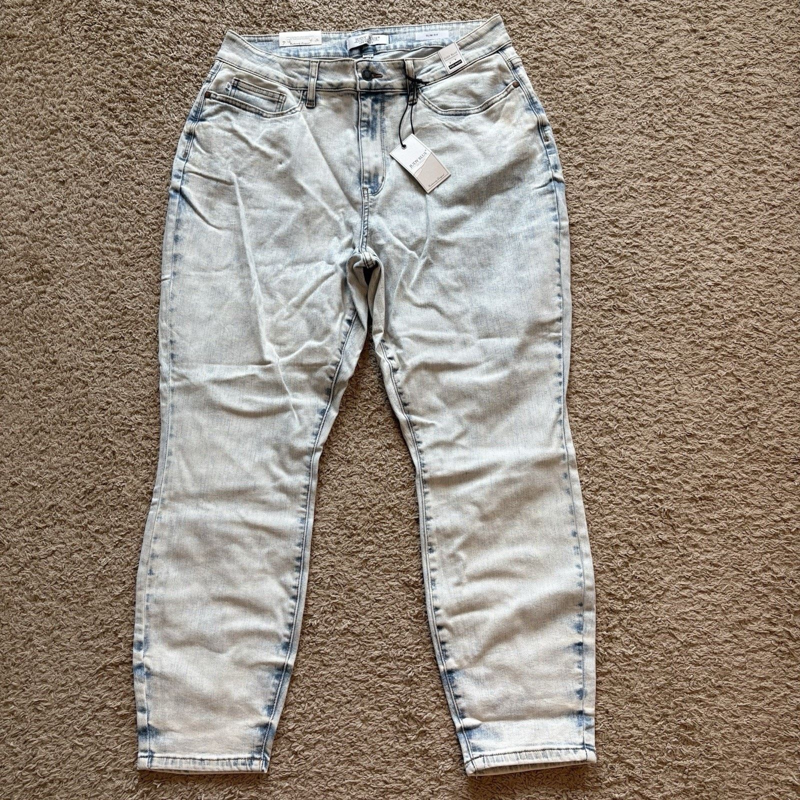 Judy Blue Judy Blue Jeans Women 18W Acid Wash Slim Fit High Waist NWT Size 33" - 2 Thumbnail
