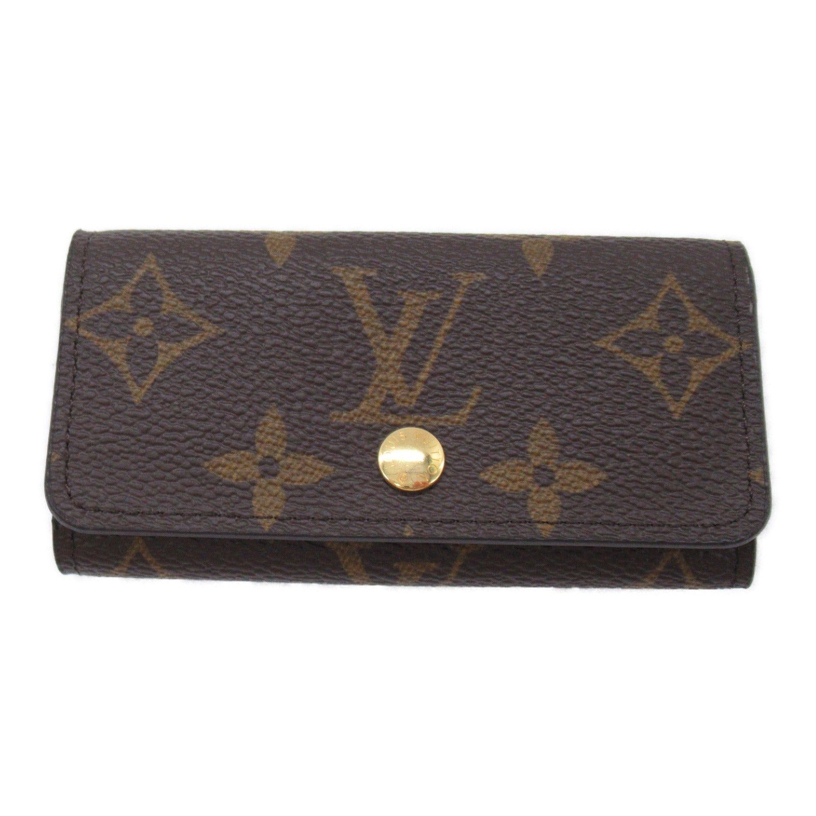 Louis Vuitton Louis Vuitton Multicle 4 Key Case Coated Canvas Monogram Brown Size ONE SIZE - 1 Thumbnail