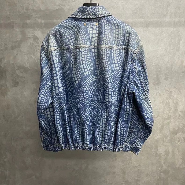 Louis Vuitton Louis Vuitton Blue Denim Jacket with Print-2506 Size US XS / EU 42 / 0 - 2 Thumbnail