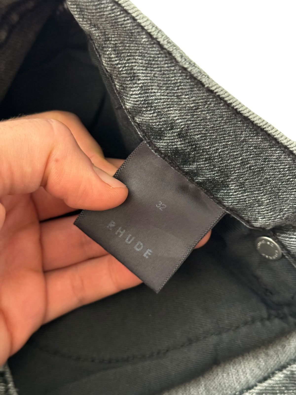 Rhude Pill Snap Leg Grey Denim Size US 32 / EU 48 - 11 Thumbnail
