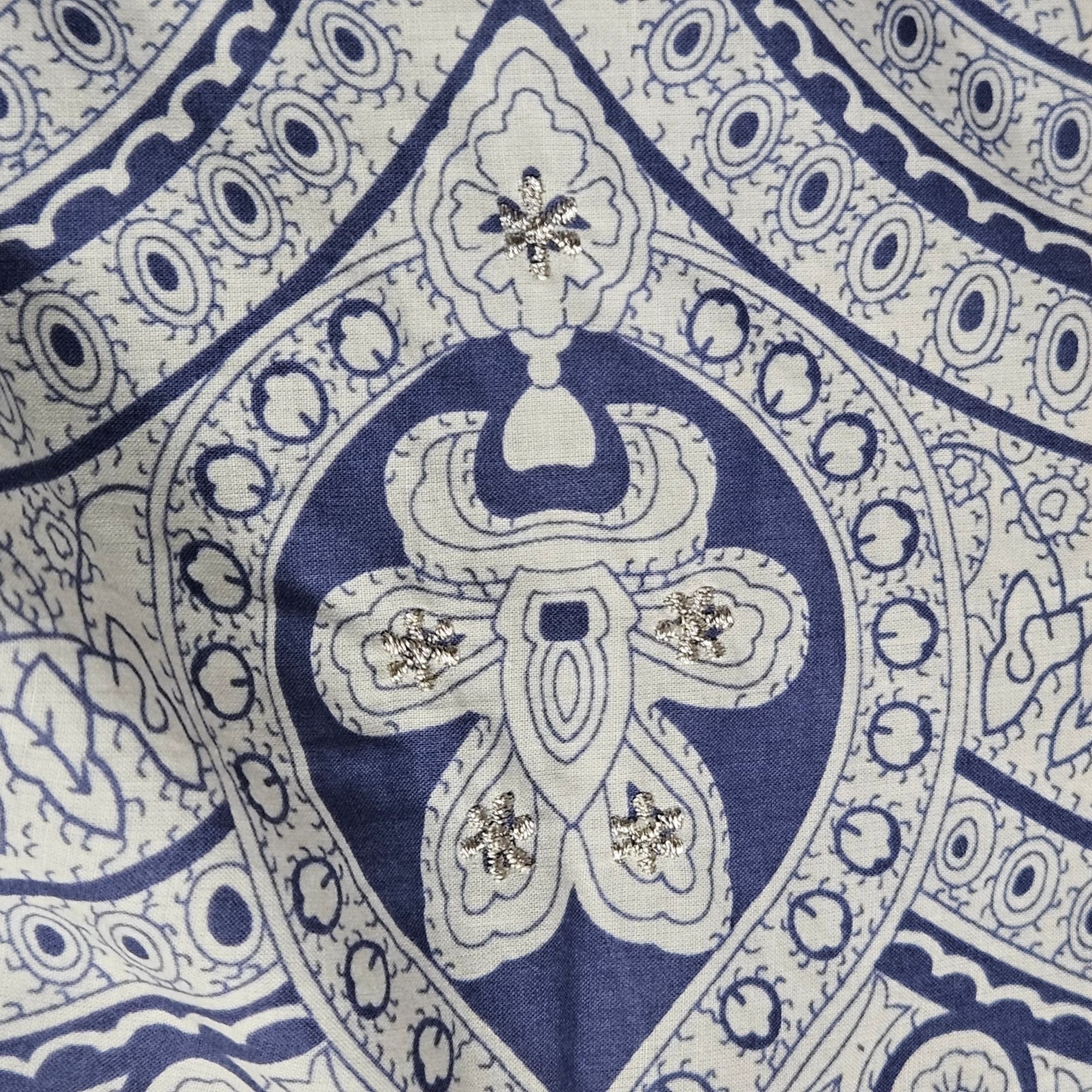 Robert Graham Robert Graham Women Shirt Yellow Blue M Boho Chic Gallery Co Size L / US 10 / IT 46 - 9 Thumbnail