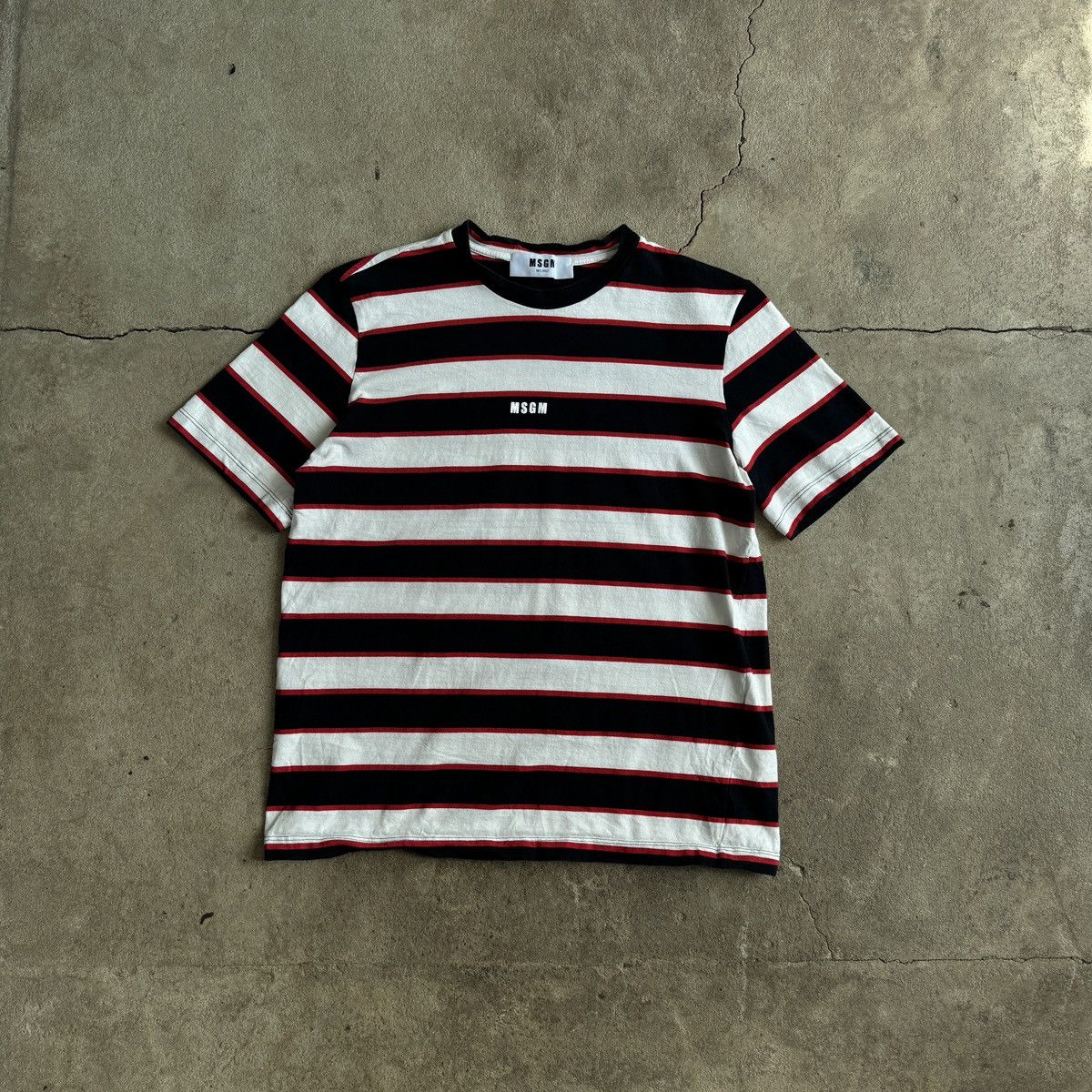Designer × MSGM MSGM Logo Stripe T-Shirt Size L / US 10 / IT 46 - 1 Thumbnail