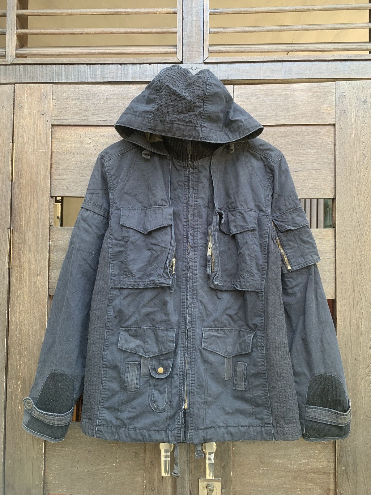 Ma+ Japanese Raw Washed Utility Multi Pocket Jacket Size US XL / EU 56 / 4 - 1 Thumbnail