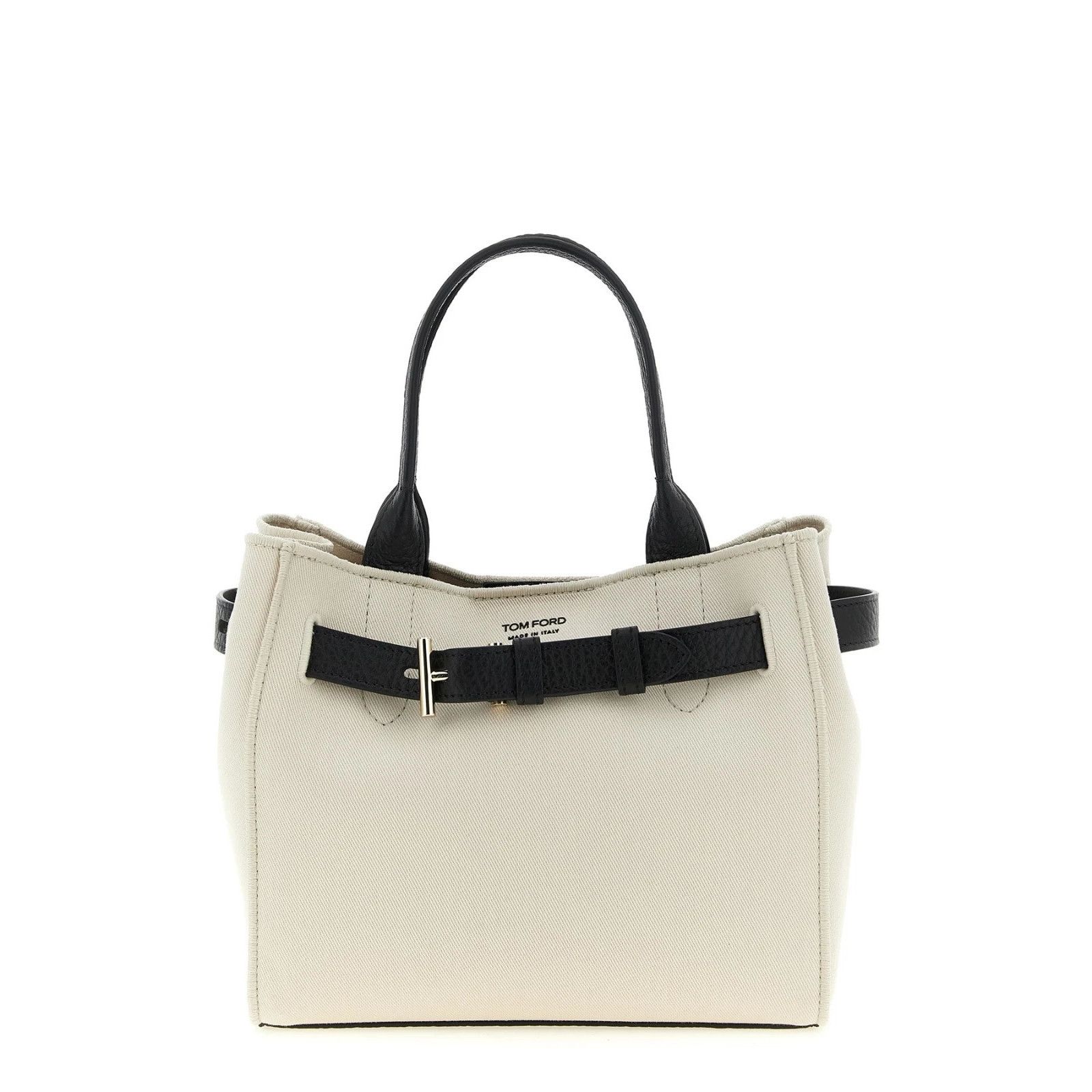 Tom Ford Tom Ford Audrey Small White Black Canvas Shopper Tote Bag Ne Size ONE SIZE - 1 Thumbnail