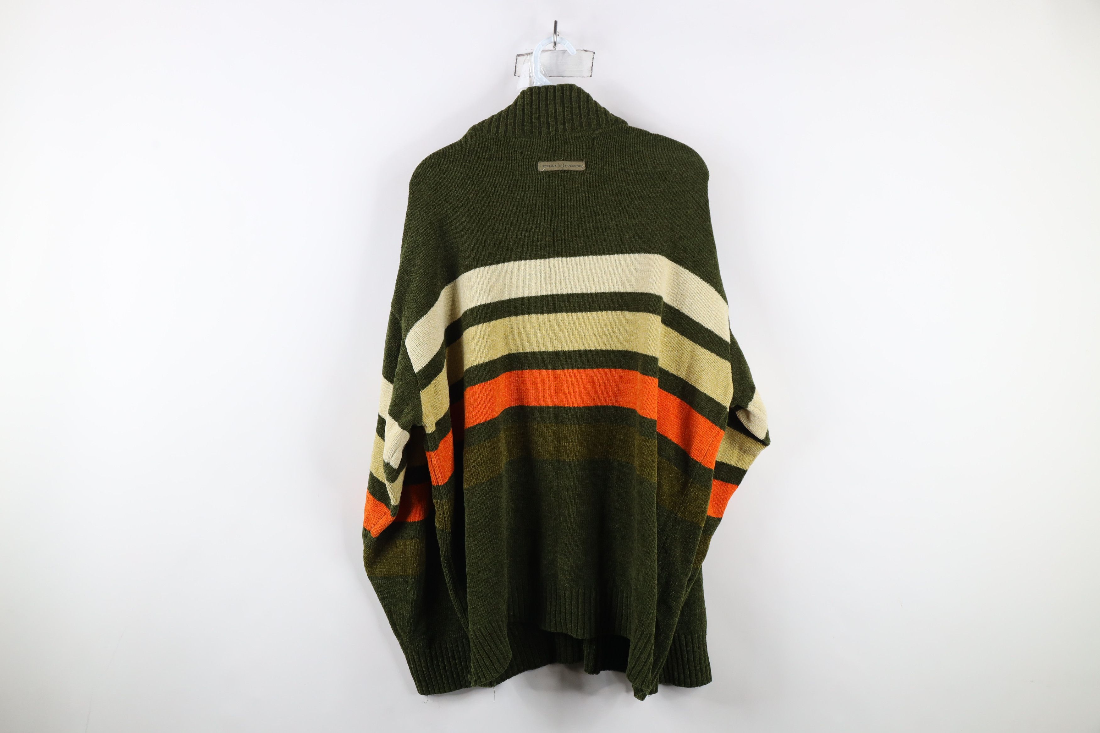 Phat Farm × Vintage Vintage 90s Y2K Phat Farm Striped Fleece Mock Neck Sweater Size US XXL / EU 58 / 5 - 12 Thumbnail