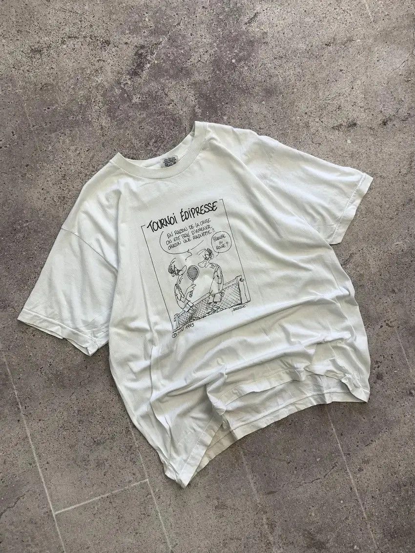 Japanese Brand × Vintage Vintage T-shirt Tennis Tournoi Edipresse 1993 feeder nadal Size US M / EU 48-50 / 2 - 3 Thumbnail