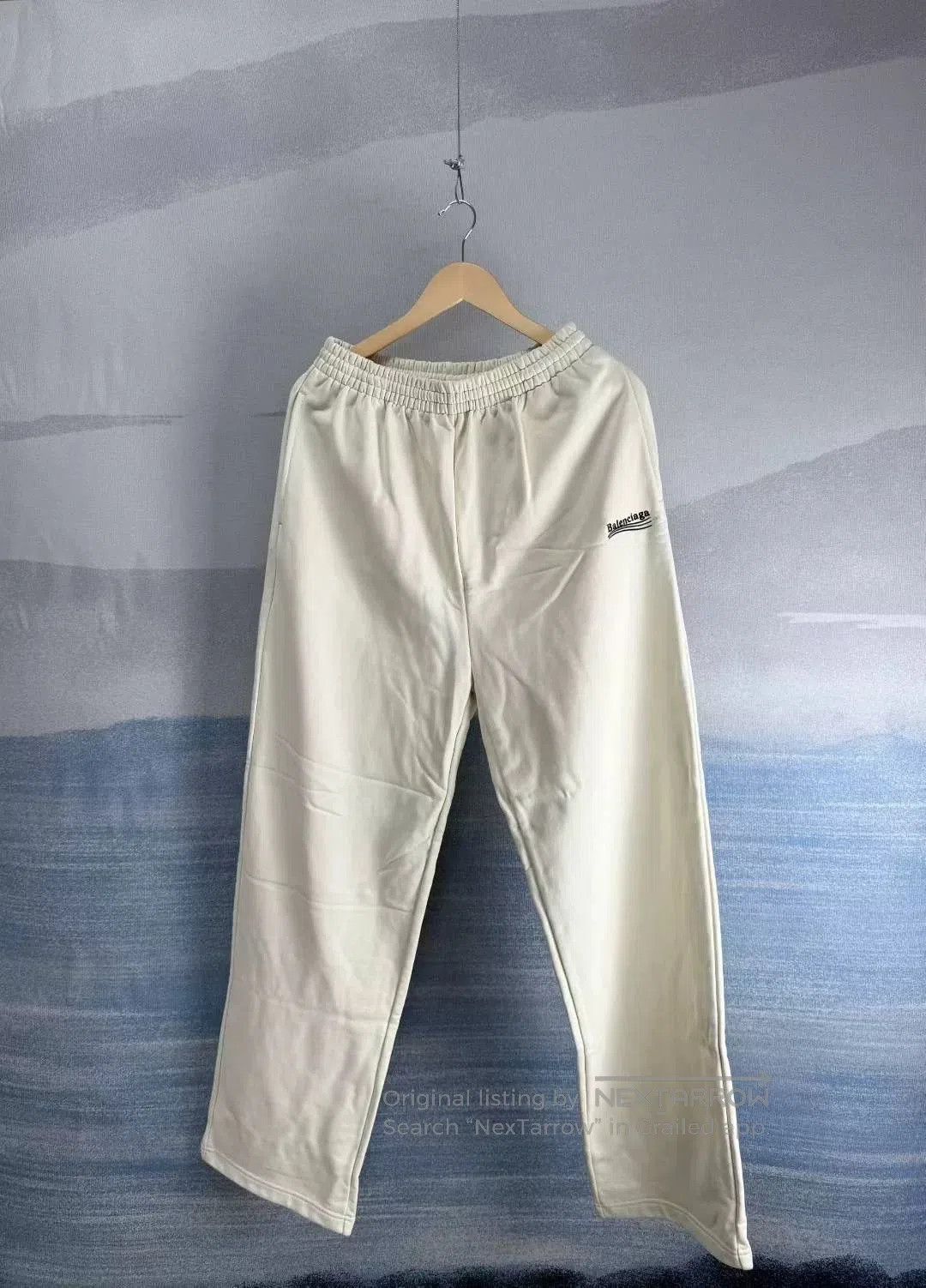 Balenciaga Beige Embroidered Cola Pants XS.