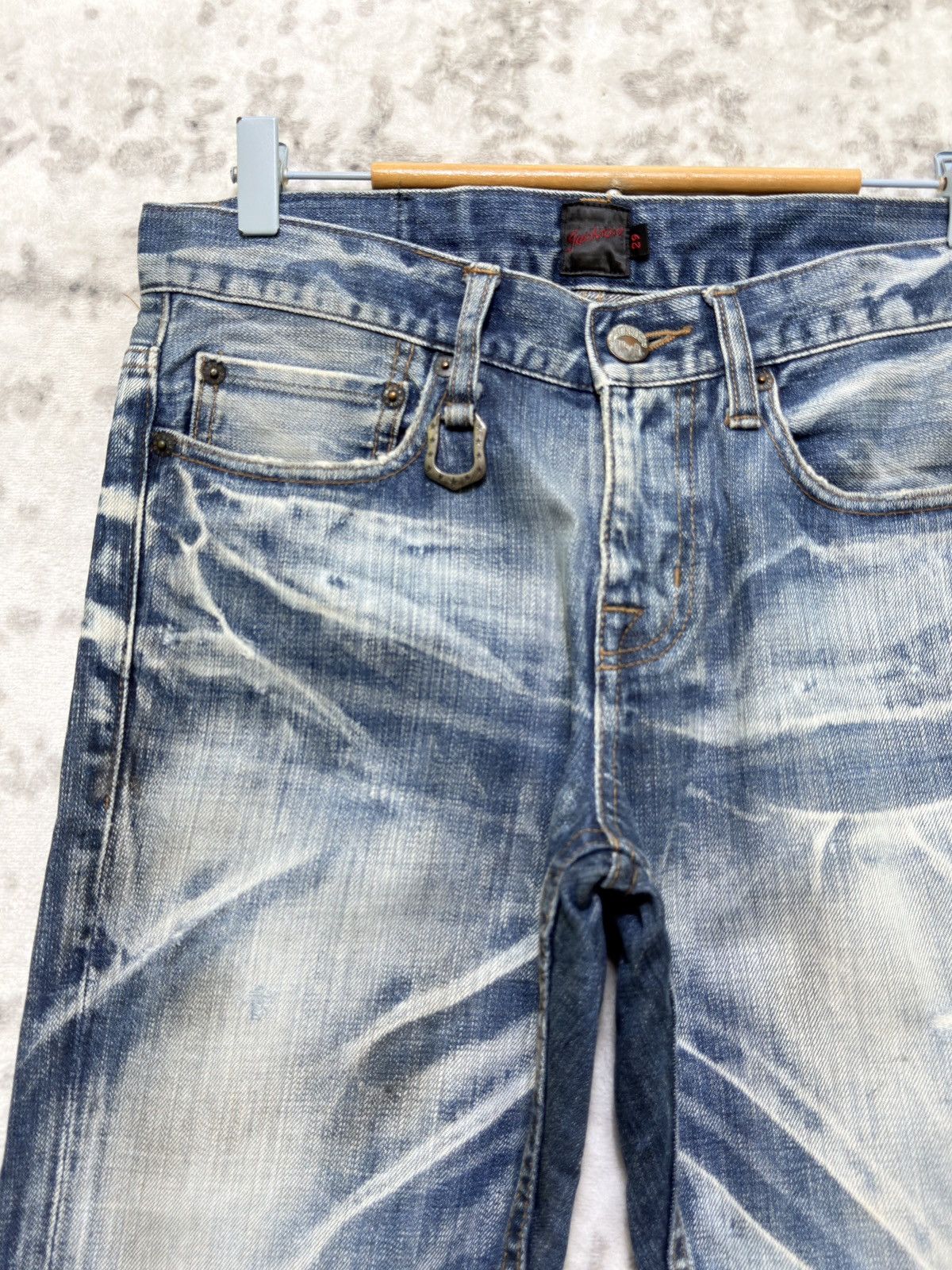 If Six Was Nine Vintage Jackrose Distressed Flare Bootcut Grunge Whiskered Size US 30 / EU 46 - 4 Thumbnail