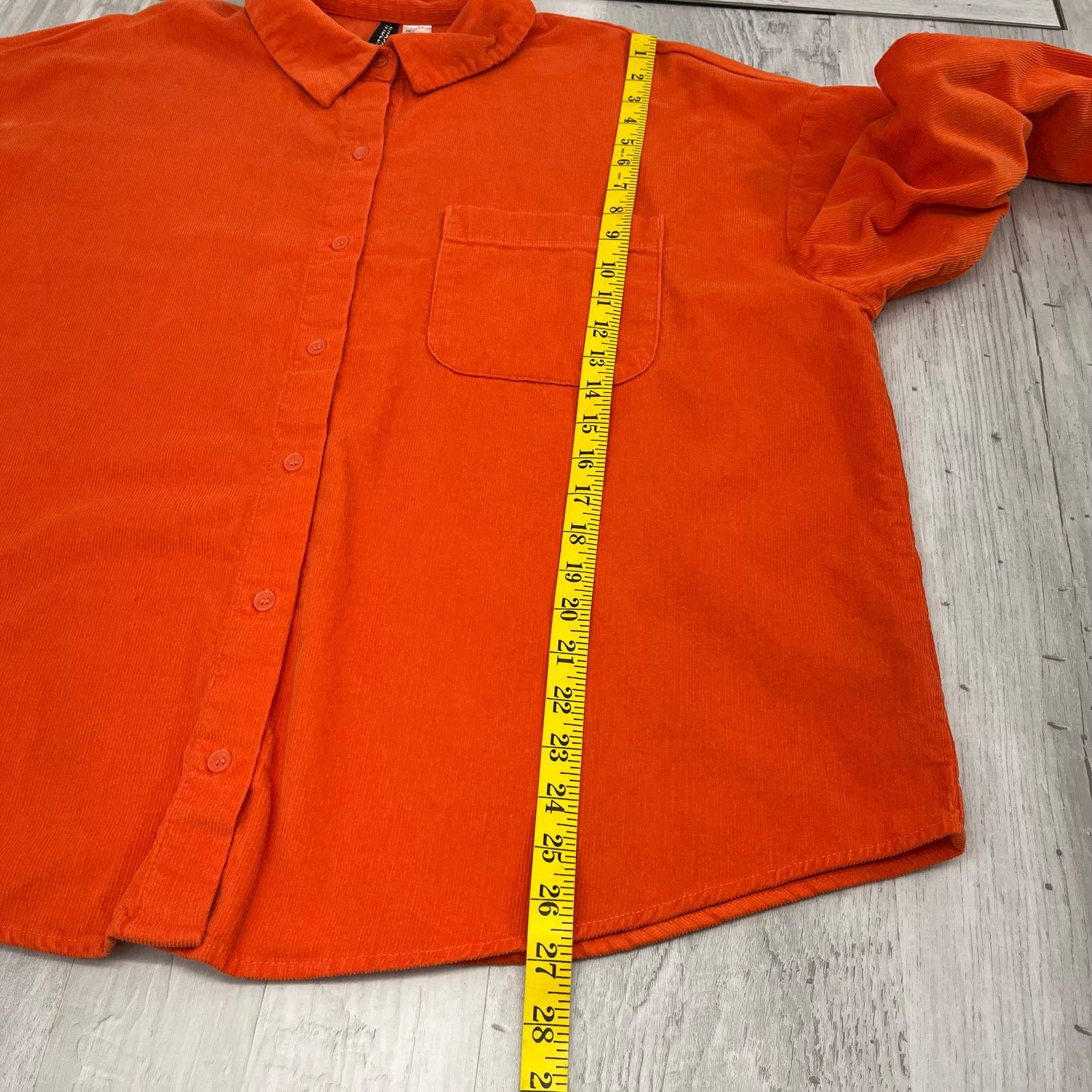 Divided Divided Orange Corduroy Long Sleeve Button Down Shirt Size US L / EU 52-54 / 3 - 11 Thumbnail