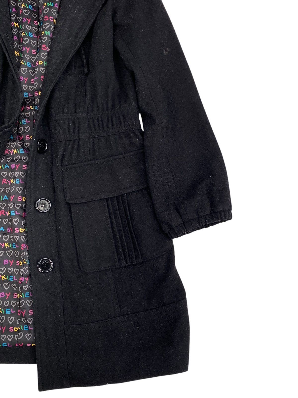 Japanese Brand × Sonia Rykiel Sonia Rykiel Wool Cashmere Jacket Fur Rabbit Hood Size M / US 6-8 / IT 42-44 - 5 Thumbnail