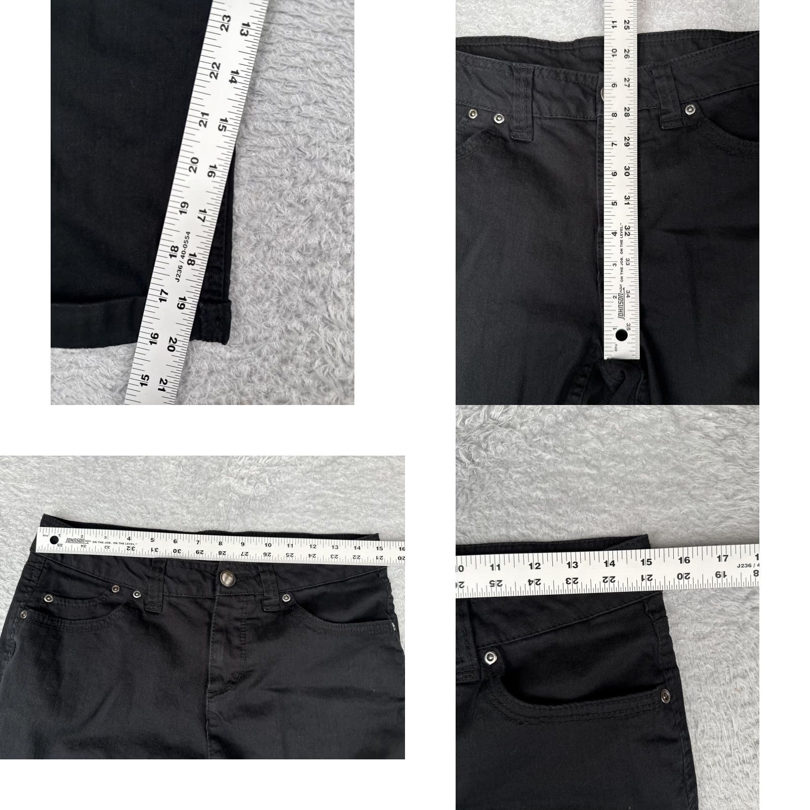 Denime Unbranded Jeans Women Size 8 Black Cropped Stretch Denim 5-Pocket Zip Fly Tapered Leg 90s USA Womens Size 30" / US 8 / IT 44 - 8 Thumbnail