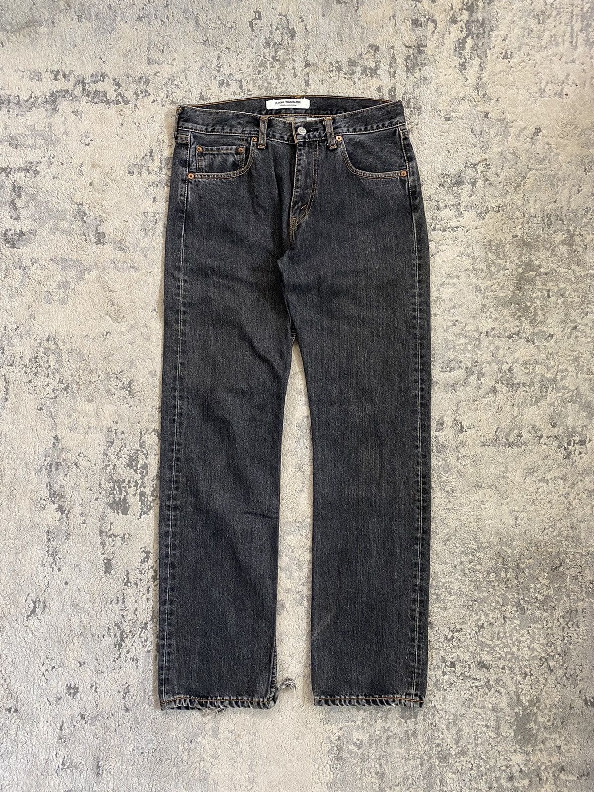 image of Junya Watanabe Ad2002 Faded Black Jeans, Men's (Size 30)