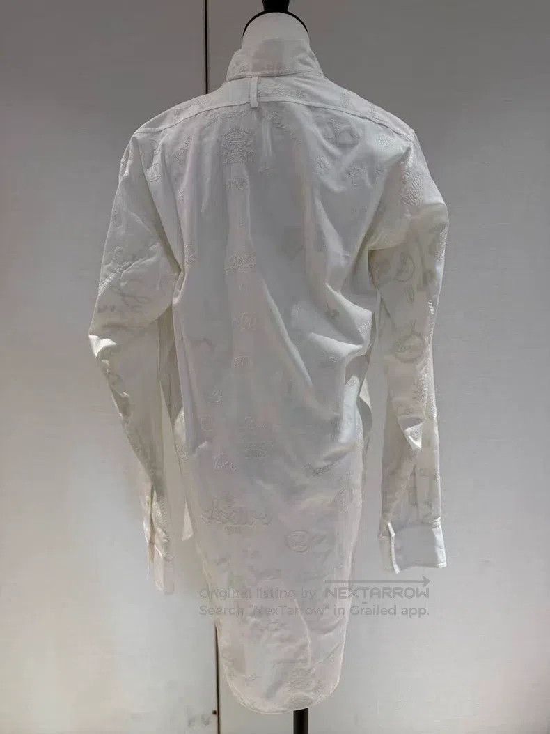 Loewe Loewe White long printed shirt Size XS / US 0-2 / IT 36-38 - 2 Thumbnail