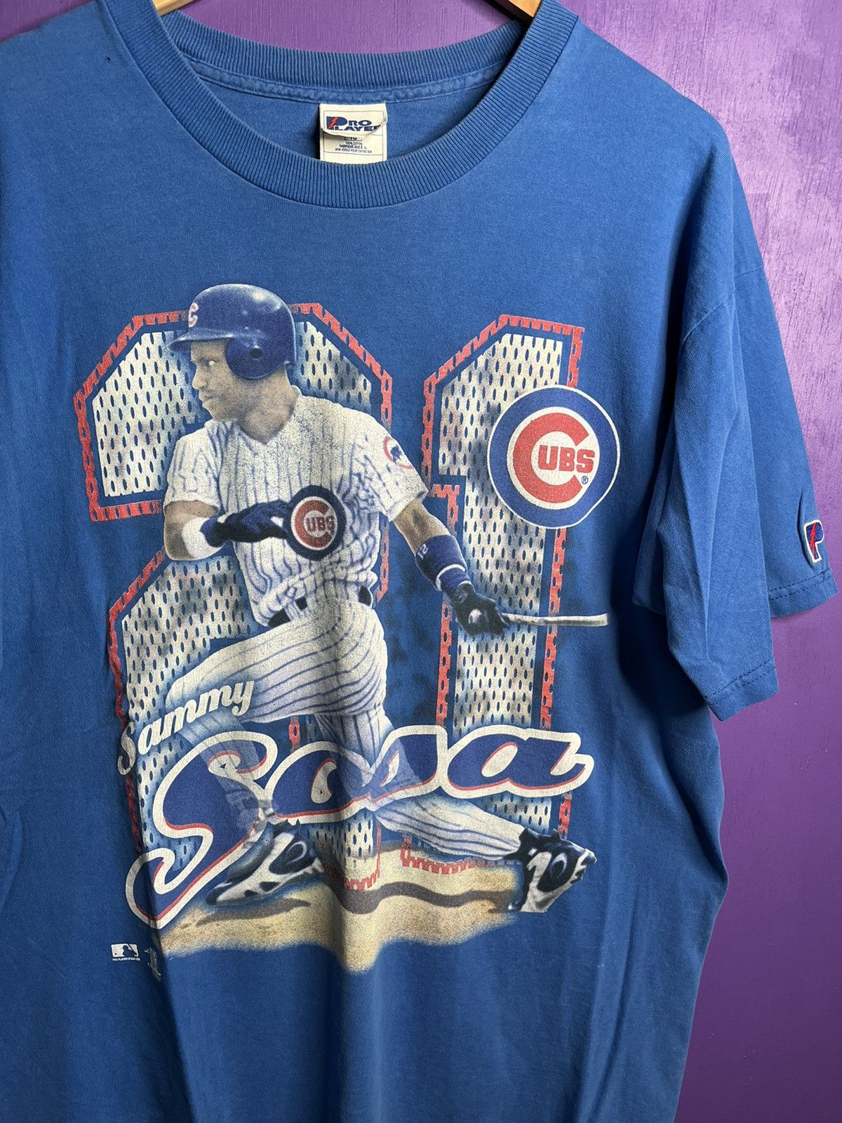 MLB × Pro Player × Vintage Vintage 90s Chicago cubs Sammy Sosa player t-shirt Size US XL / EU 56 / 4 - 3 Thumbnail