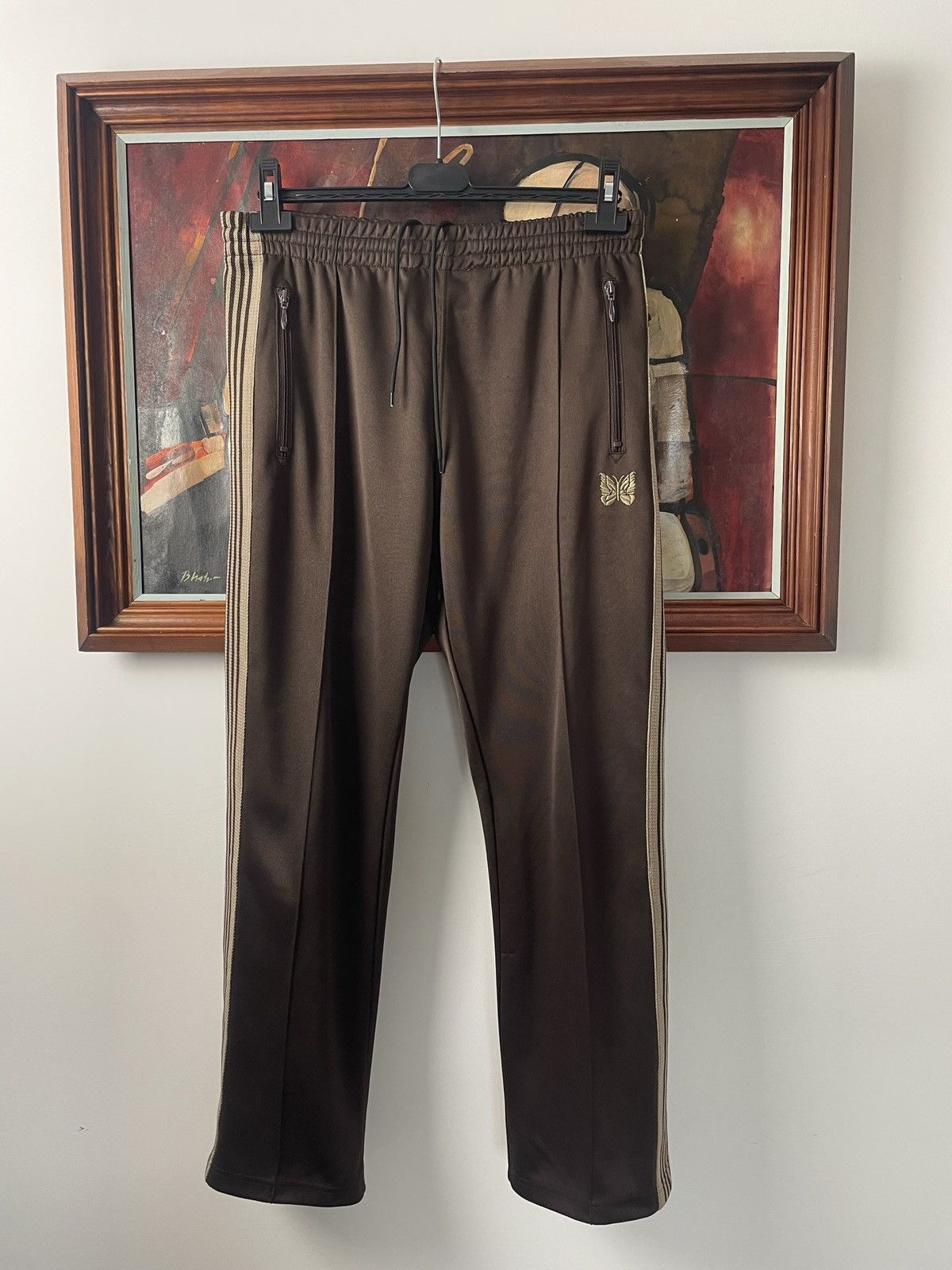 Needles Needles Brown Trousers Butterfly Track Pant Japanese Hype Size US 31 - 1 Thumbnail