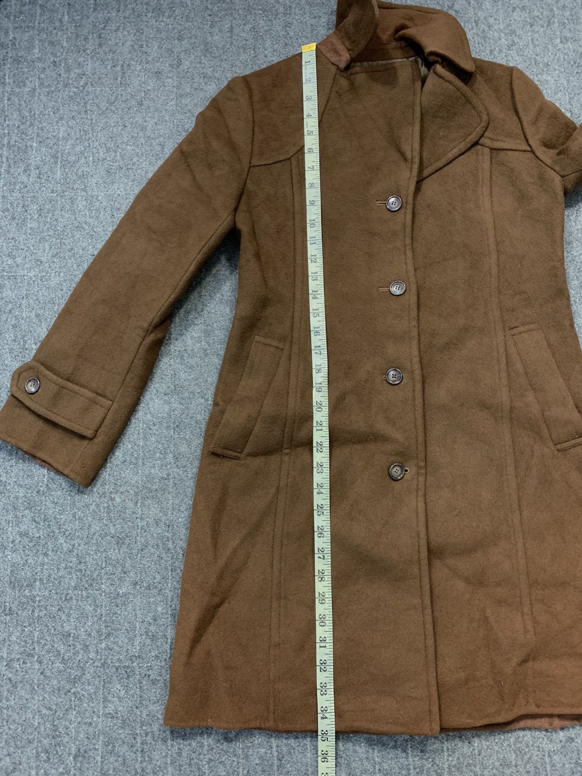 Japanese Brand 90s Padded Blue Image Subi Trench Coat Jacket Button Style Size S / US 4 / IT 40 - 12 Thumbnail