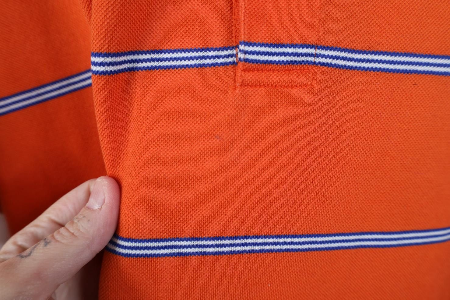 Vintage Vintage 90s Streetwear Knit Collared Golf Polo Shirt Orange Size US L / EU 52-54 / 3 - 7 Thumbnail