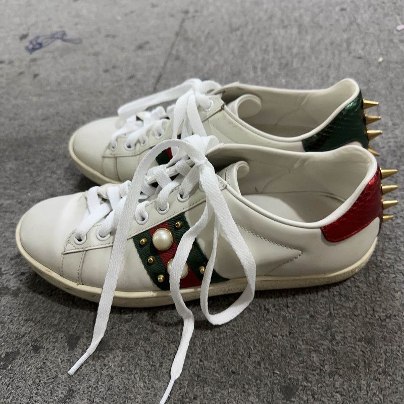 Gucci Ace Studded White Sneakers for Women -