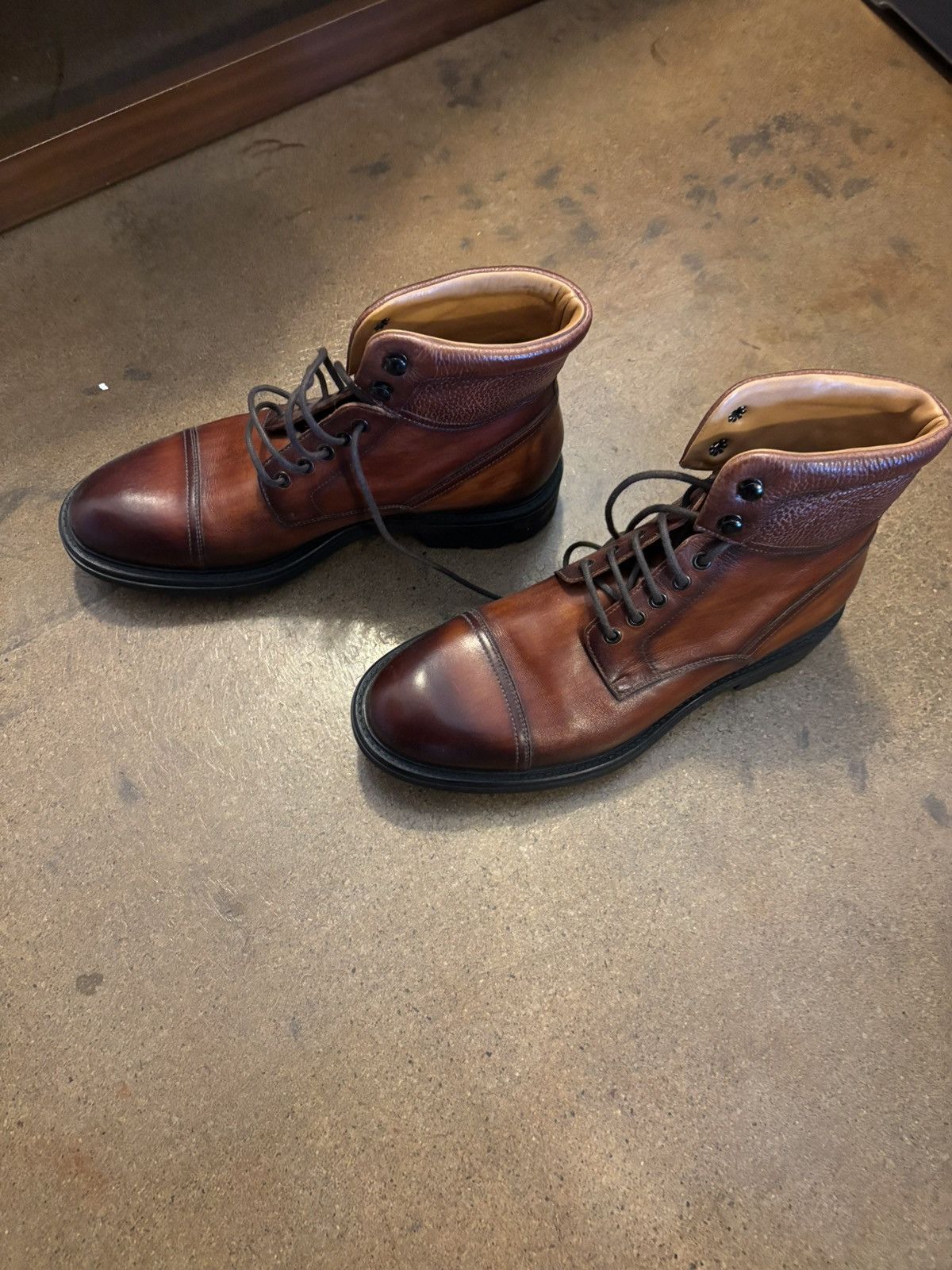 Magnanni Magnanni Brown Leather Boots US9 EU42 Size US 9 / EU 42 - 2 Thumbnail