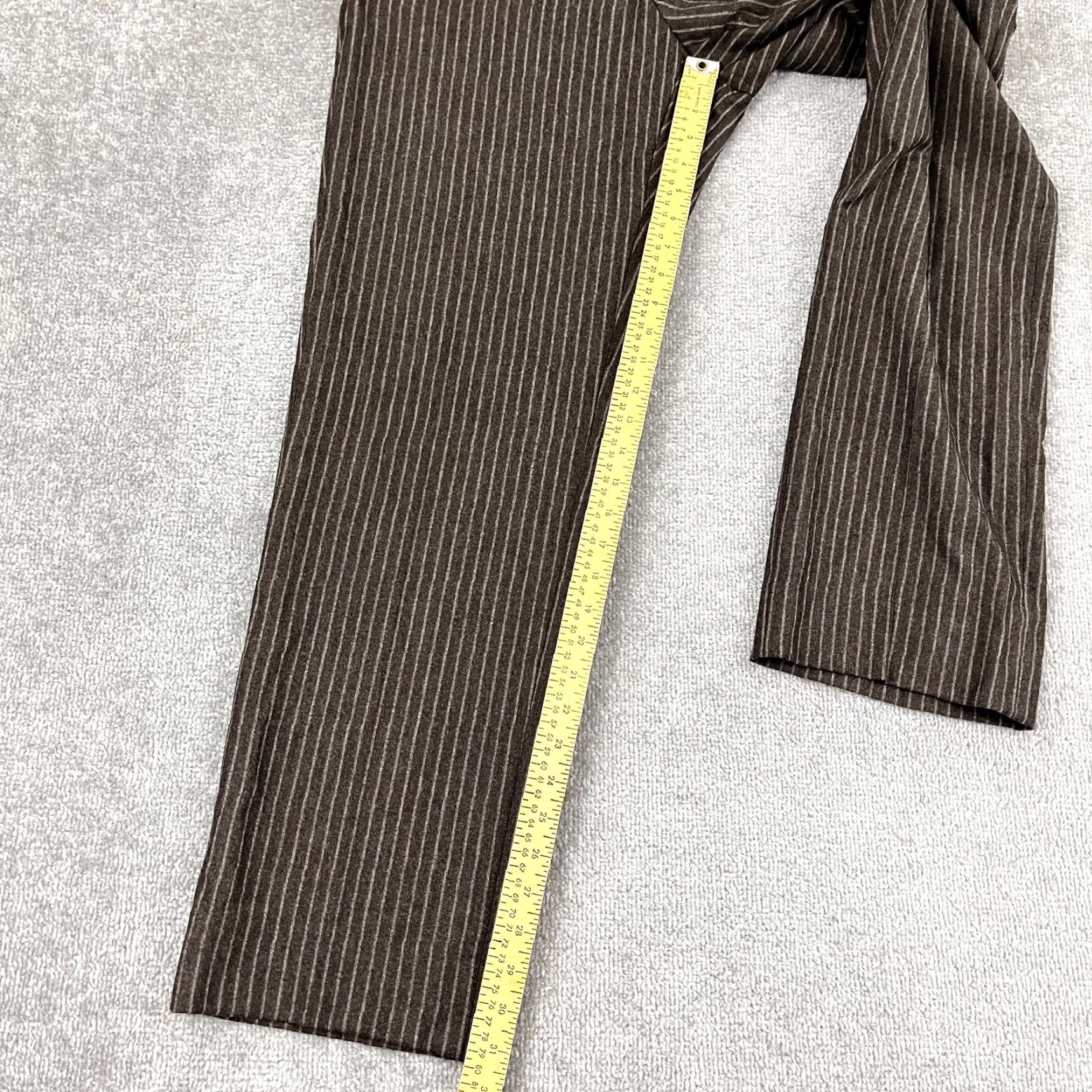 Incotex VINTAGE INCOTEX Pants Mens Regular Fit 36x32 Wool Brown Dress Trousers Pleated 5-Pocket Men’s Brown 100s Classic"} Size US 36 / EU 52 - 5 Thumbnail