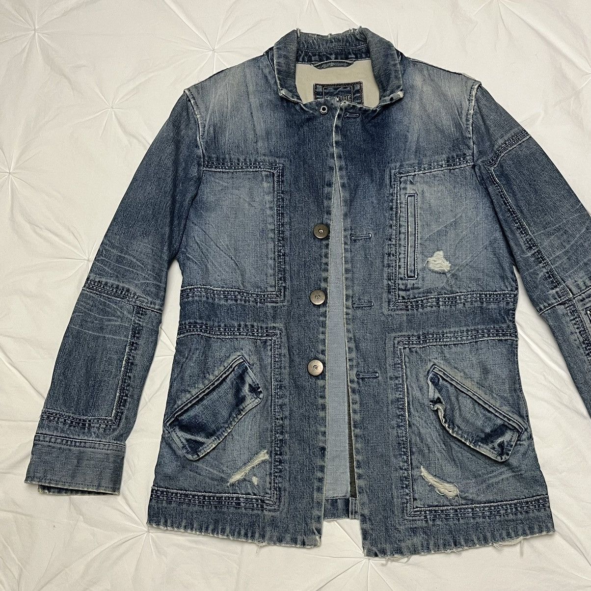 Marithe + Francois Girbaud Archive Marithe Francois Girbaud French Chore Jacket Denim Size US S / EU 44-46 / 1 - 2 Thumbnail