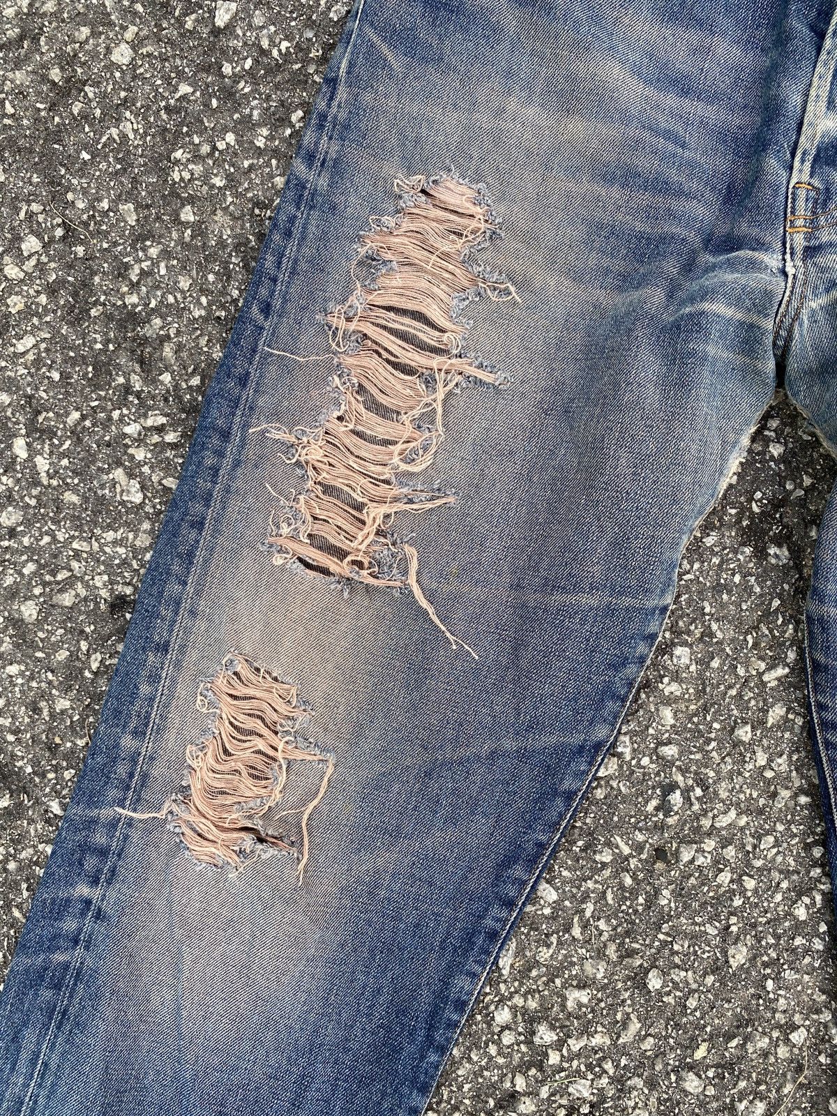 Diesel × Vintage Vintage 90’s Diesel D Blue Washed Distressed Denim Size US 32 / EU 48 - 6 Thumbnail