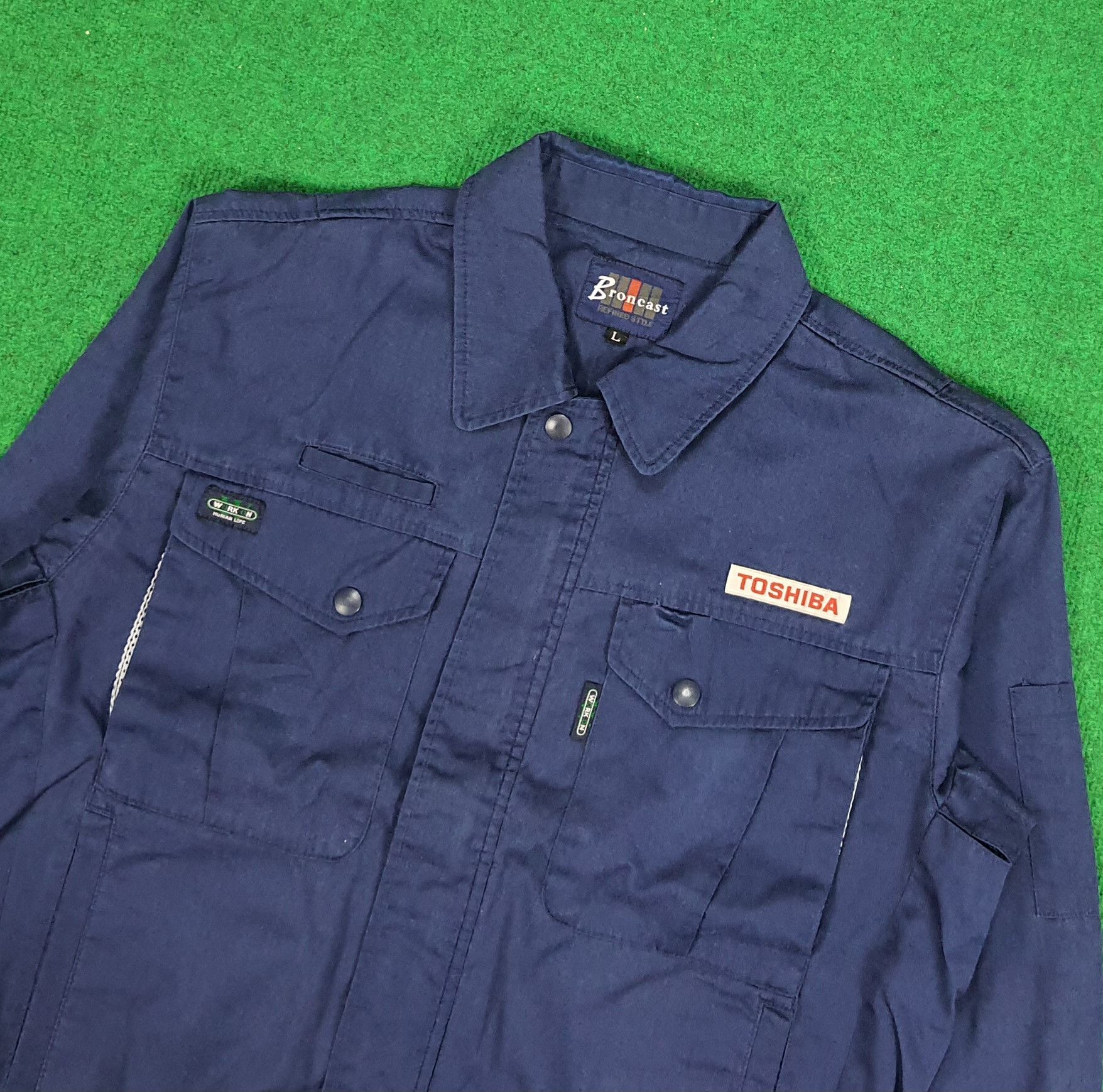 Japanese Brand × Vintage Vintage TOSHIBA Tech Brand Japanese Worker Jacket Size US M / EU 48-50 / 2 - 2 Thumbnail