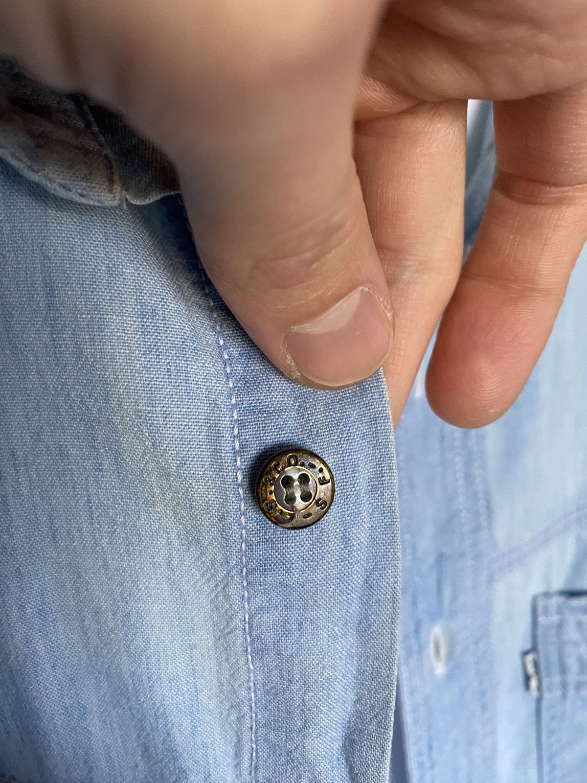Levi's × Levi's Made & Crafted × Levi's Vintage Clothing Vtg Levis Button Up Blue Denim Shirt Size US M / EU 48-50 / 2 - 10 Thumbnail