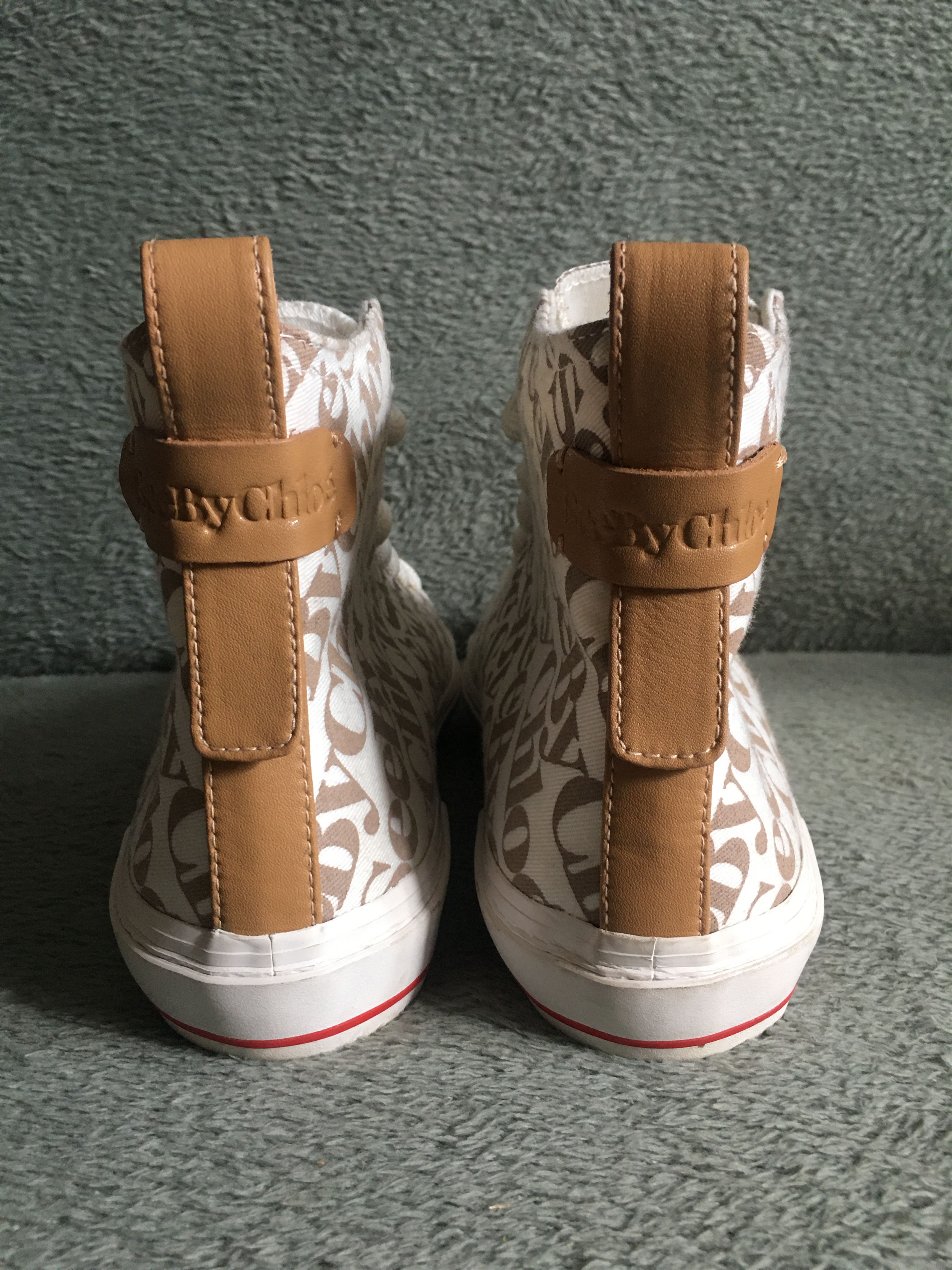 See by Chloe See by CHLOÉ ARYANA White Logo Canvas Sneakers EU 38 Size US 8 / IT 38 - 6 Thumbnail
