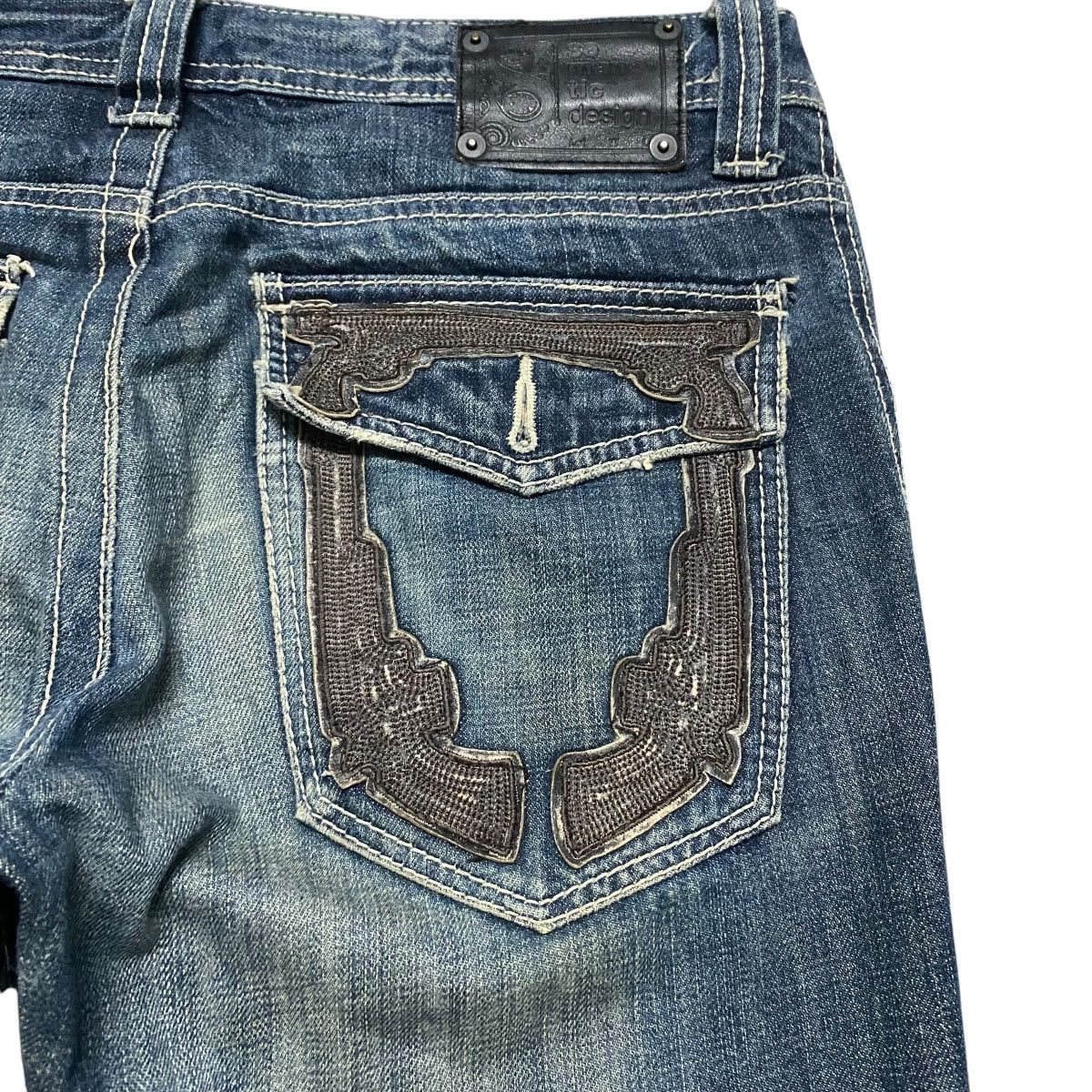 semanticdesign Semantic Design Twin Guns Denim Flare Jeans Distressed Size US 32 / EU 48 - 12 Thumbnail