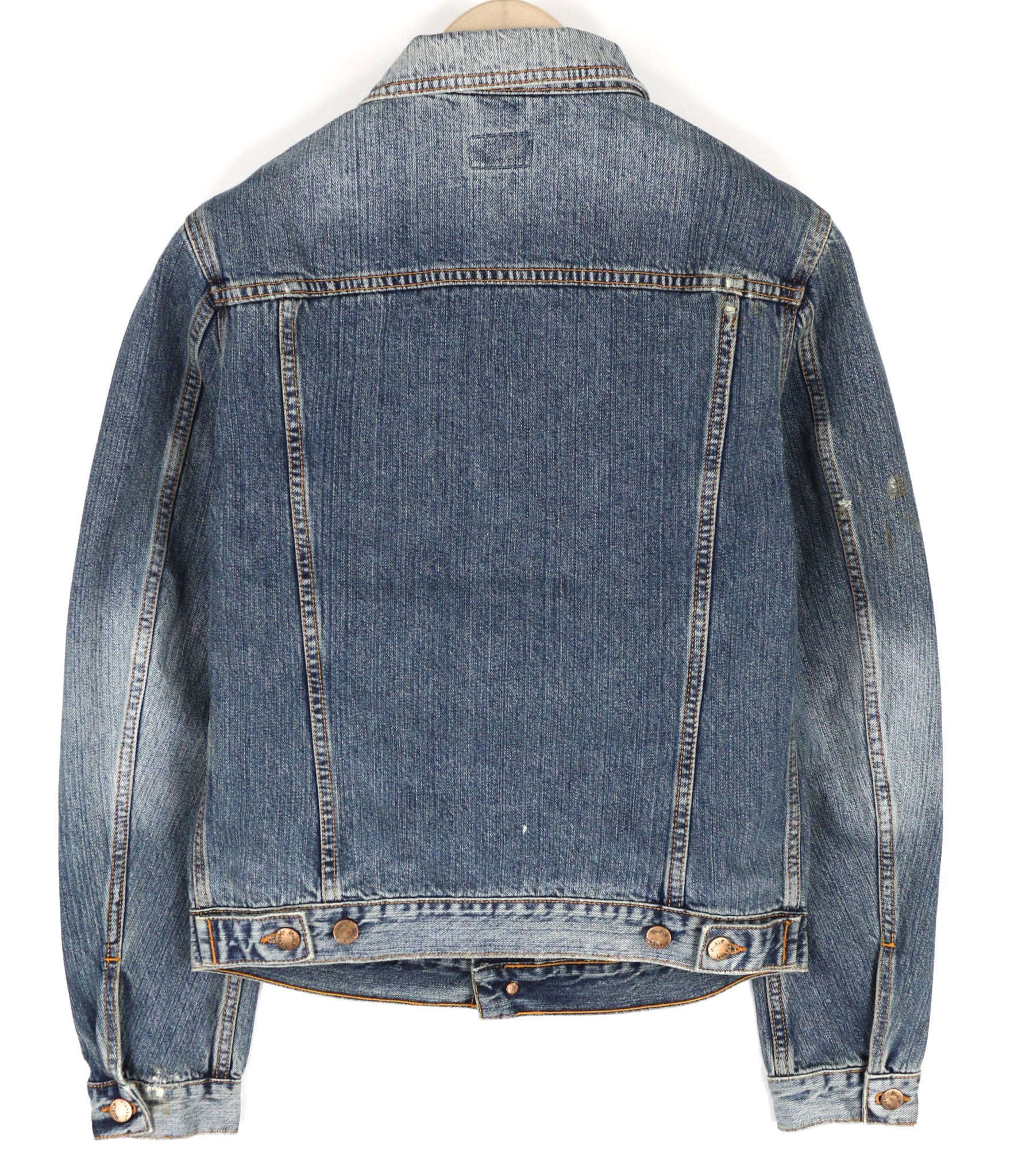 Nudie Jeans BILLY S Crunch Blue Denim Logo Jacket 81068 Size US S / EU 44-46 / 1 - 2 Thumbnail