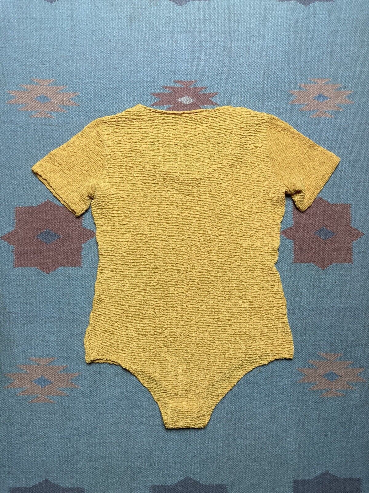Vintage 50s One Piece Playsuit Bathing Swimsuit Romper Textured Size S / US 4 / IT 40 - 5 Thumbnail