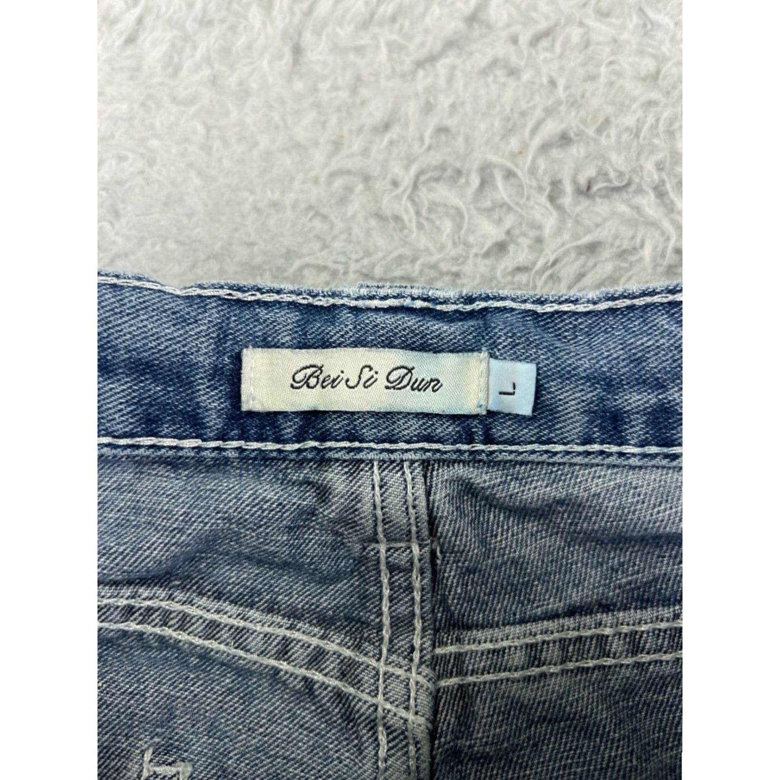 Denime VINTAGE Bei Si Dun Women’s Jeans Pants Relaxed Fit High Rise 25x29 Denim Blue 90s Casual Ladies Size 42" / US 20 - 6 Thumbnail