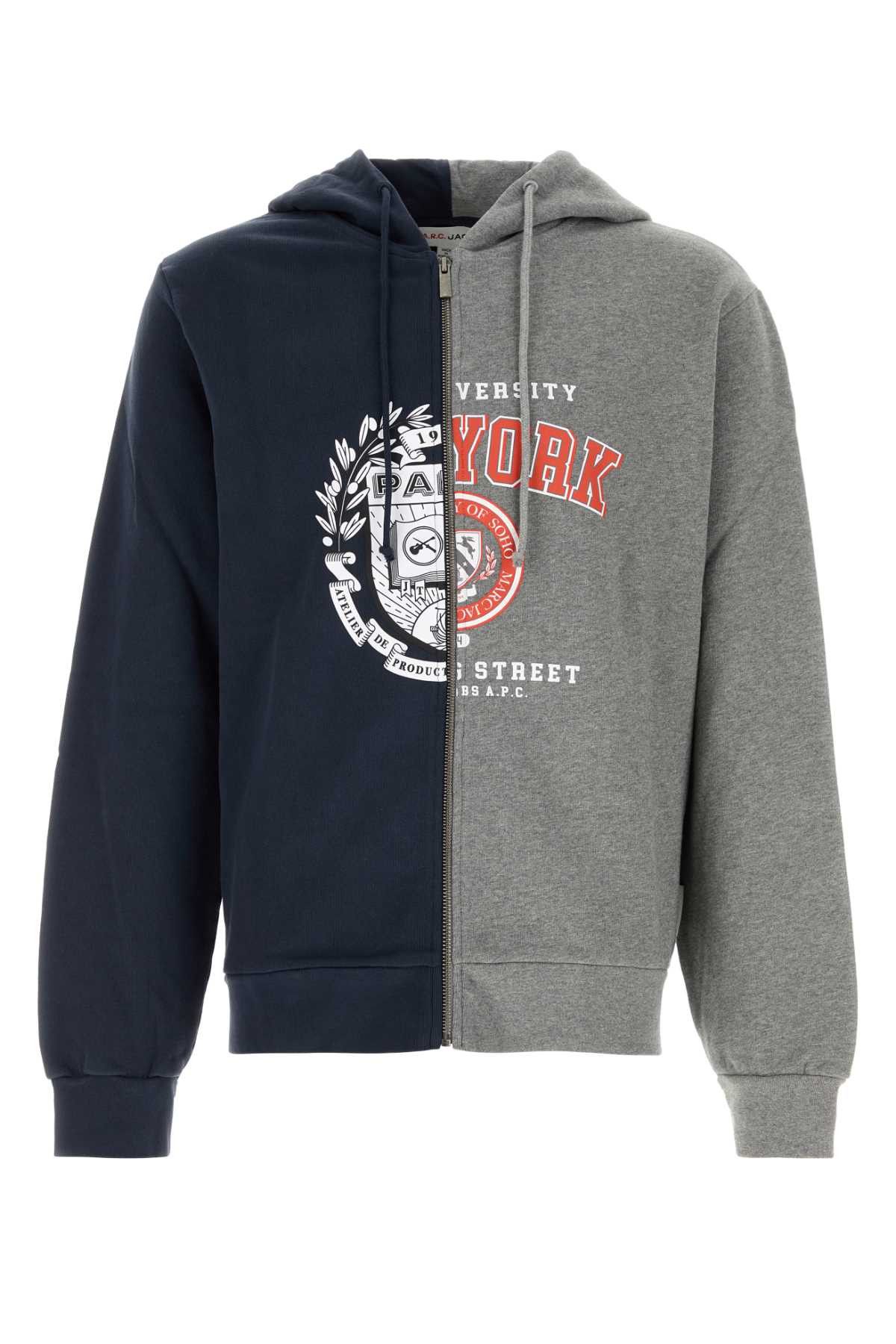 A.P.C. Two-Tone Cotton A.P.C. X Marc Jacobs Sweatshirt Size US L / EU 52-54 / 3 - 1 Thumbnail