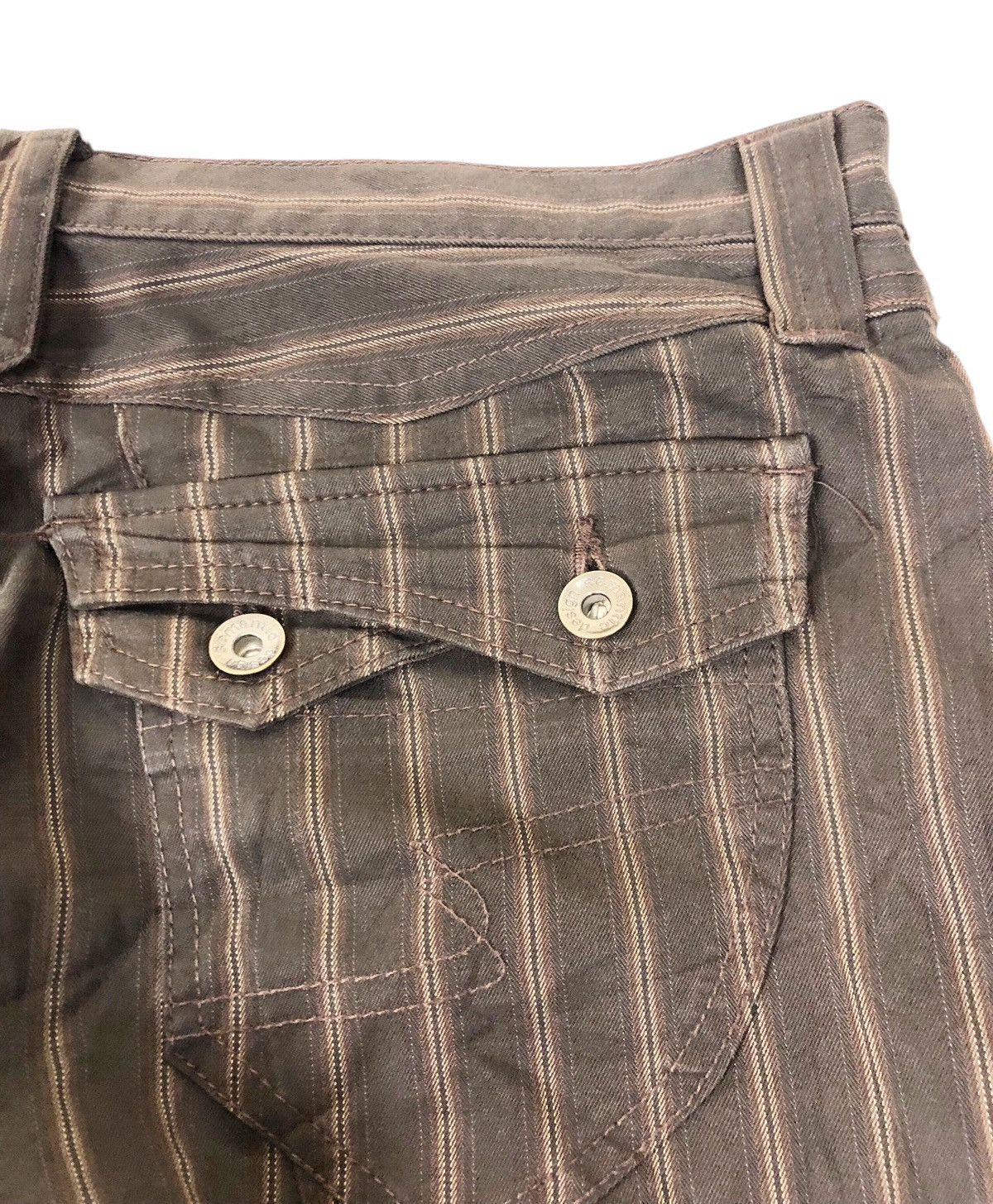 Japanese Brand × semanticdesign Sun Faded Semantic Design Low Rise Stripe Pants Size US 35 - 11 Thumbnail
