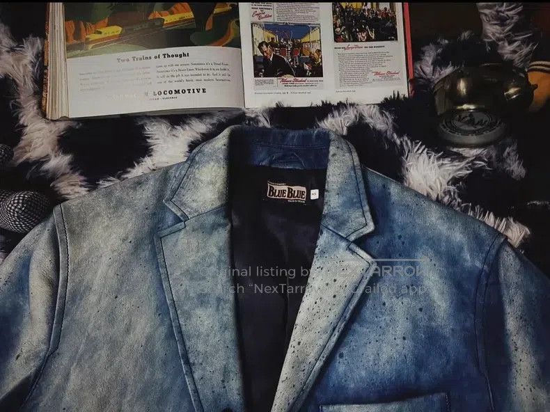 Blue Blue Japan Blue Blue Japan Leather Indigo Blazer Jacket. Size US S / EU 44-46 / 1 - 2 Thumbnail