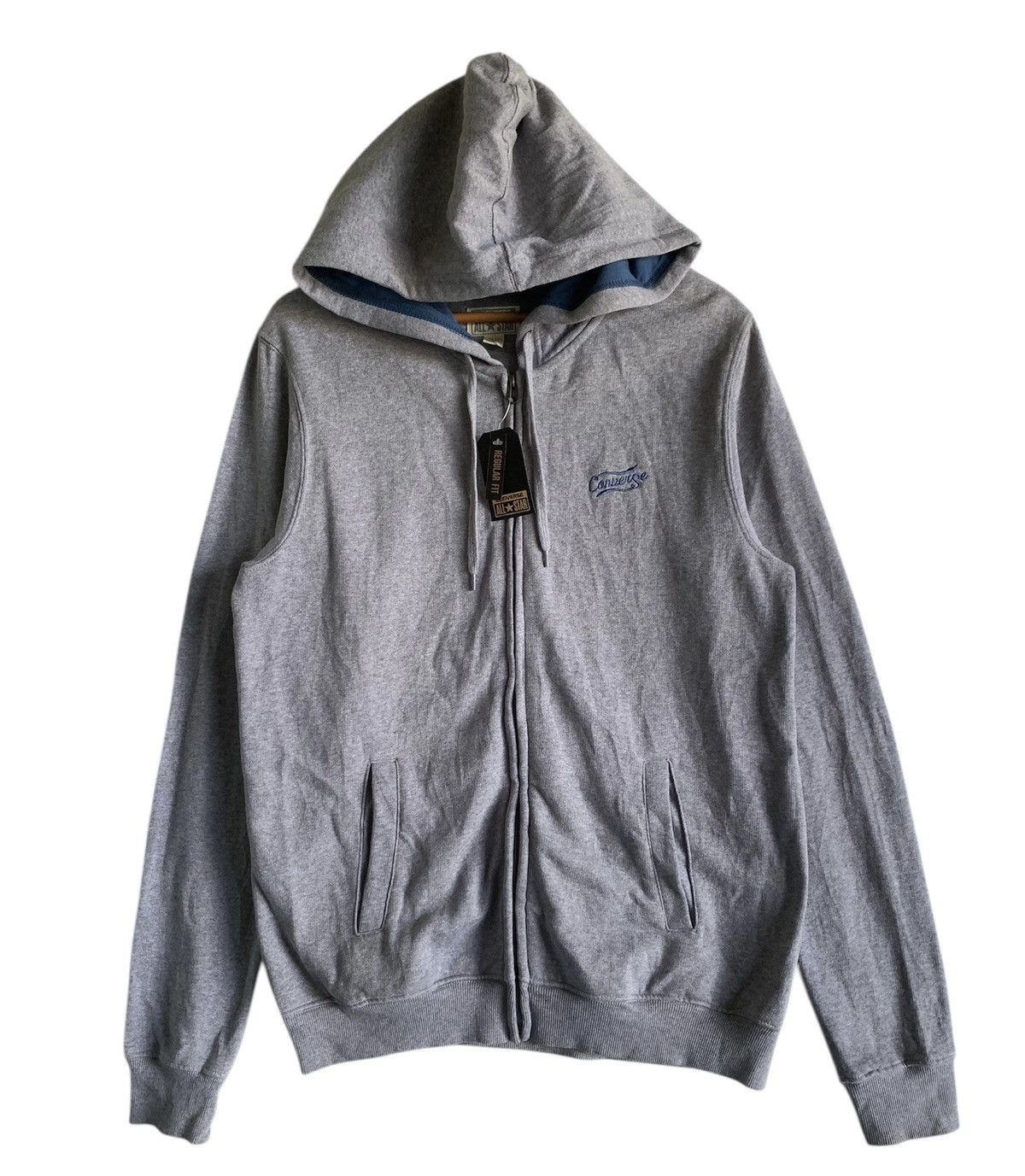 Converse Rare CONVERSE ZIP UP HOODIE WITH TAG Small Spellout Size US S / EU 44-46 / 1 - 1 Thumbnail