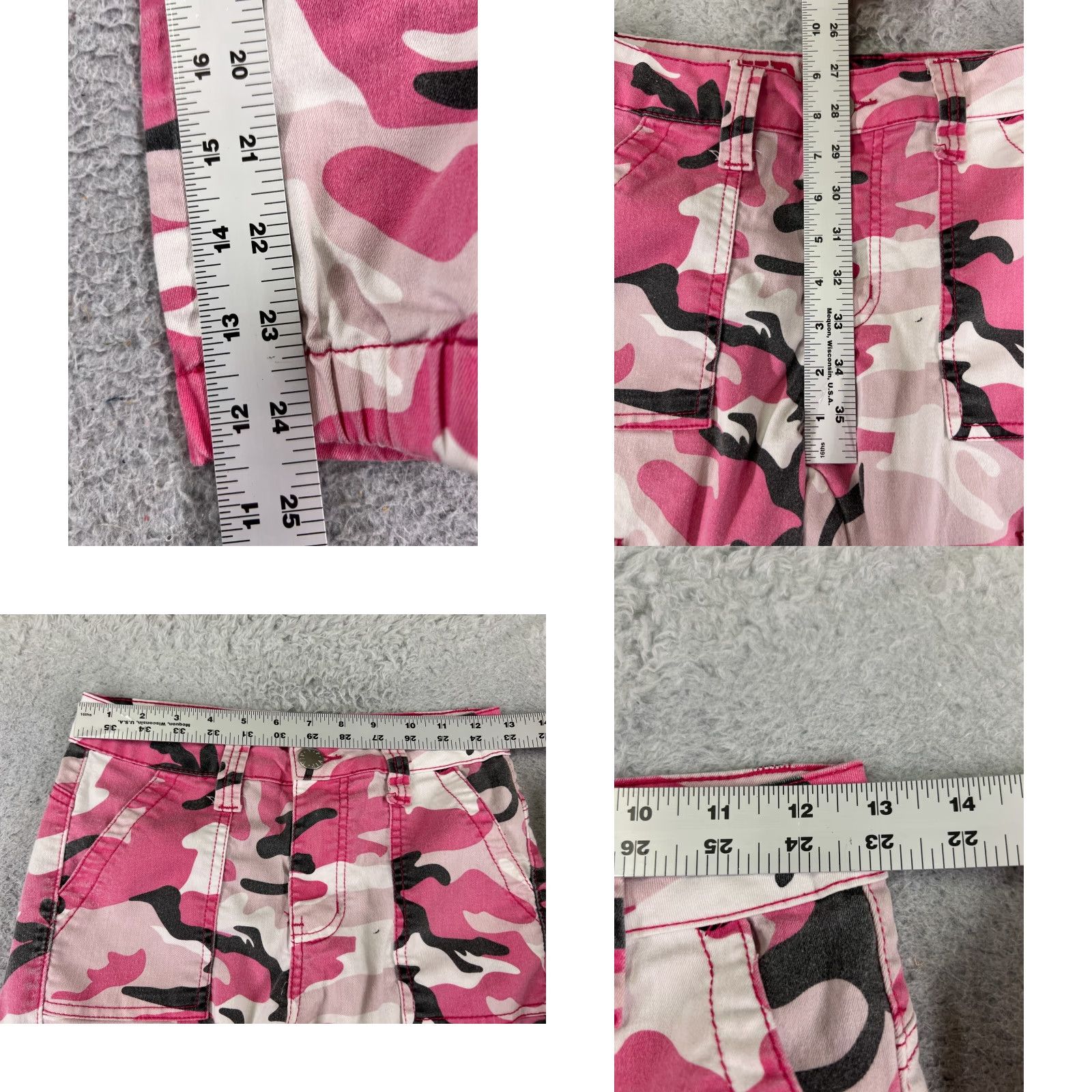 Vintage VIP Jeans Pink Denim Pants Womens 3 Cargo Jeans Pink VIP Jeans Womens Denim Pants 3 Cargo Pink Denim Jeans Маш Size 26" / US 2 / IT 38 - 8 Thumbnail