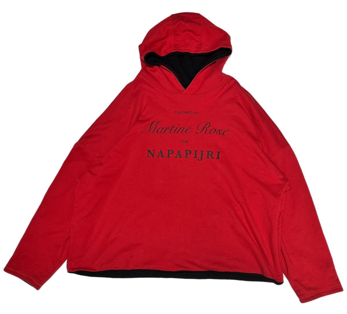 image of Martin Rose X Napapijri Reversible Hoodie in Red, Men's (Size 2XL)