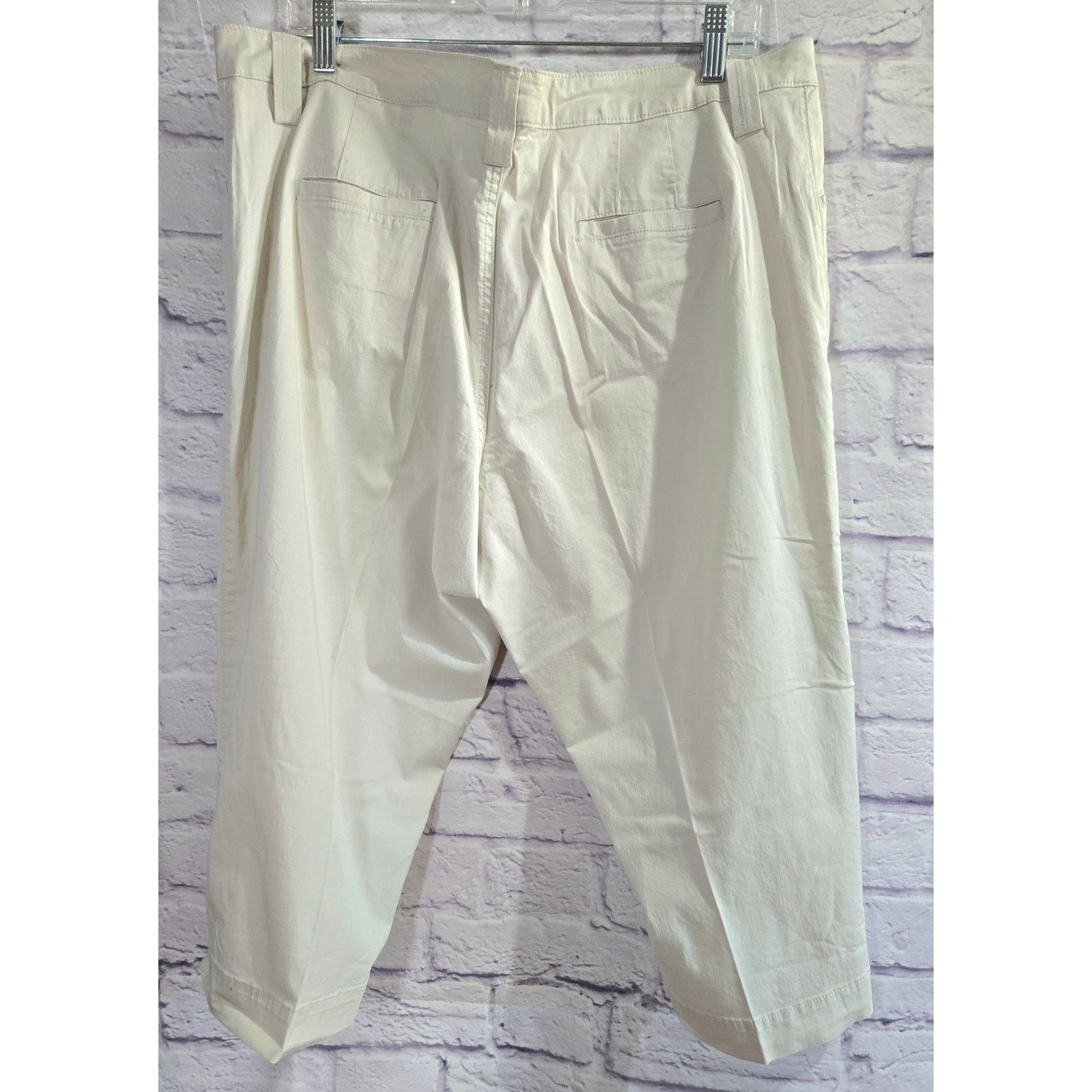 Other Lee Tan Just Below The Waist Cropped Pants 16W Plus Stretch Size 38" / US 16 / IT 52 - 2 Thumbnail