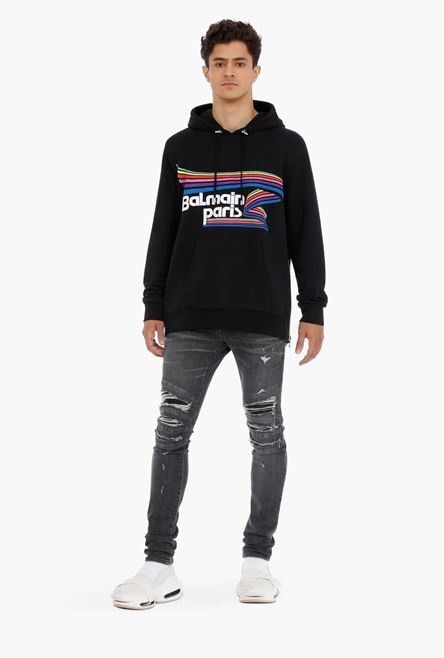 Balmain o1y0426 Logo Hoodie in Black Size US L / EU 52-54 / 3 - 3 Thumbnail