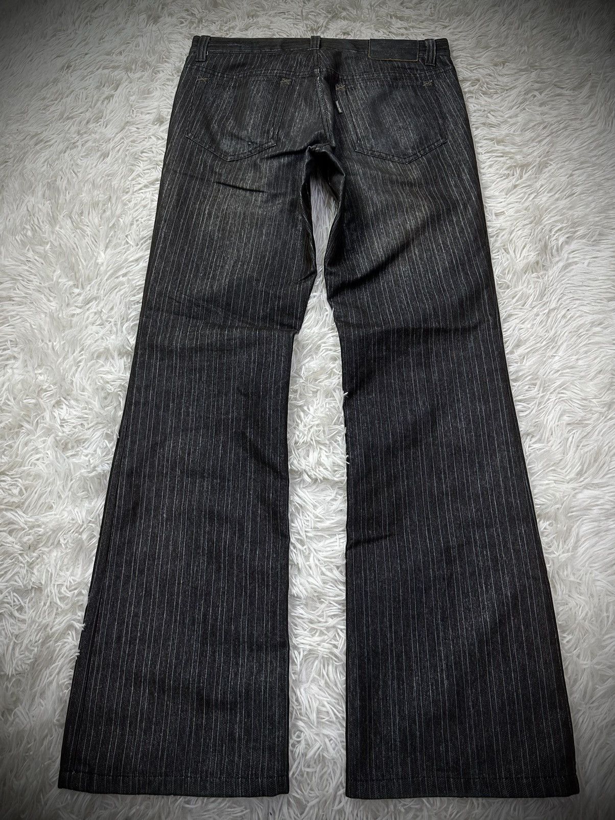 Tornado Mart 💥rare💥 TORNADO MART stripe flare punk jeans Size US 31 - 5 Thumbnail