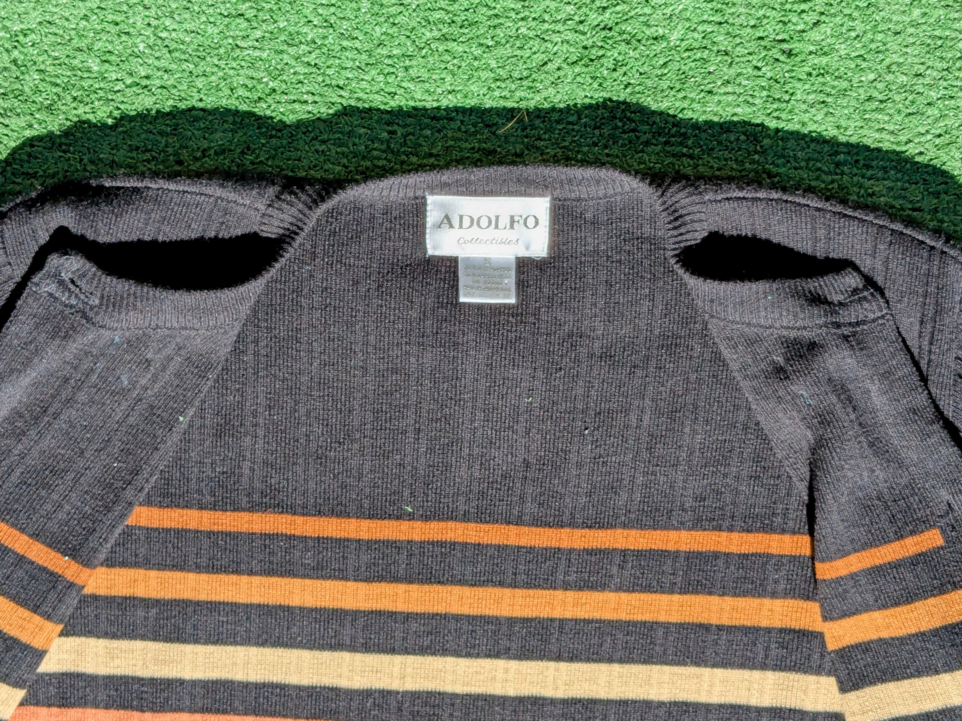 Other VTG Adolfo Striped Lamb's Wool/Acrylic Cardigan Sweater Size S / US 4 / IT 40 - 5 Thumbnail