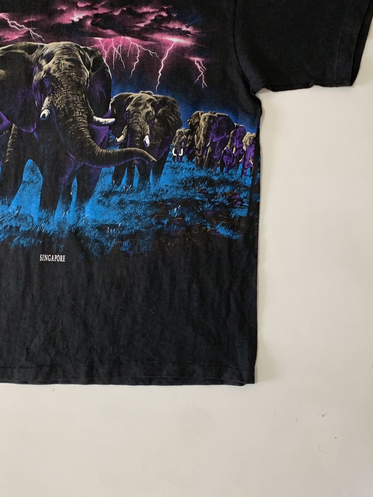 Vintage 1990°S Vintage Graphic Print Black Thai Elephant Wood ArtOAP Size US M / EU 48-50 / 2 - 6 Thumbnail